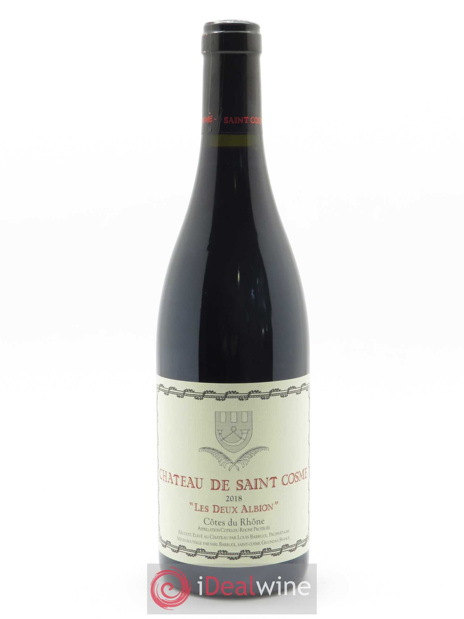 Côtes-du-Rhône Les Deux Albion Saint Cosme 2018 - Lot de 1 bouteille - 0