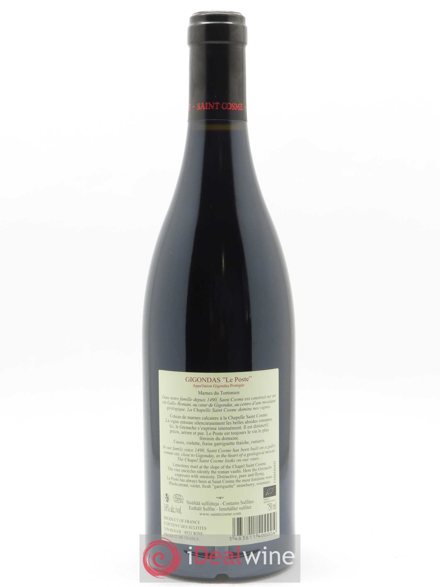 Gigondas Le Poste Saint Cosme 2019 - Lot de 1 bouteille - 1