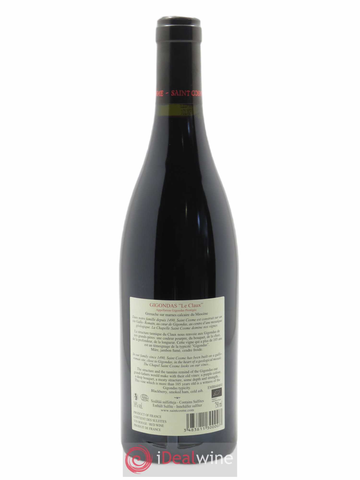 Gigondas Le Claux Saint Cosme 2020 - Lot of 1 bottle - 1