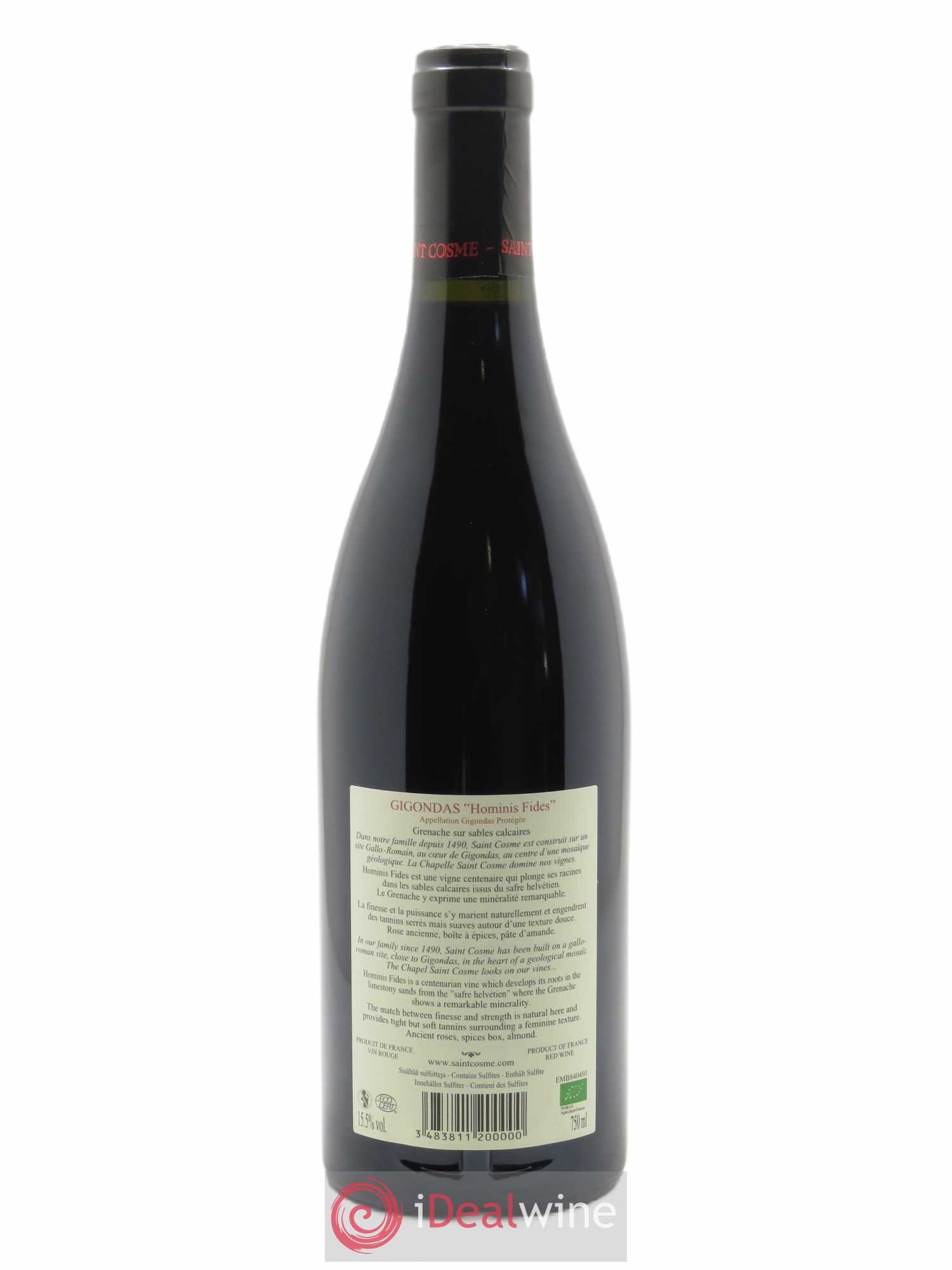 Gigondas Hominis Fides Saint Cosme 2020 - Lot of 1 bottle - 1
