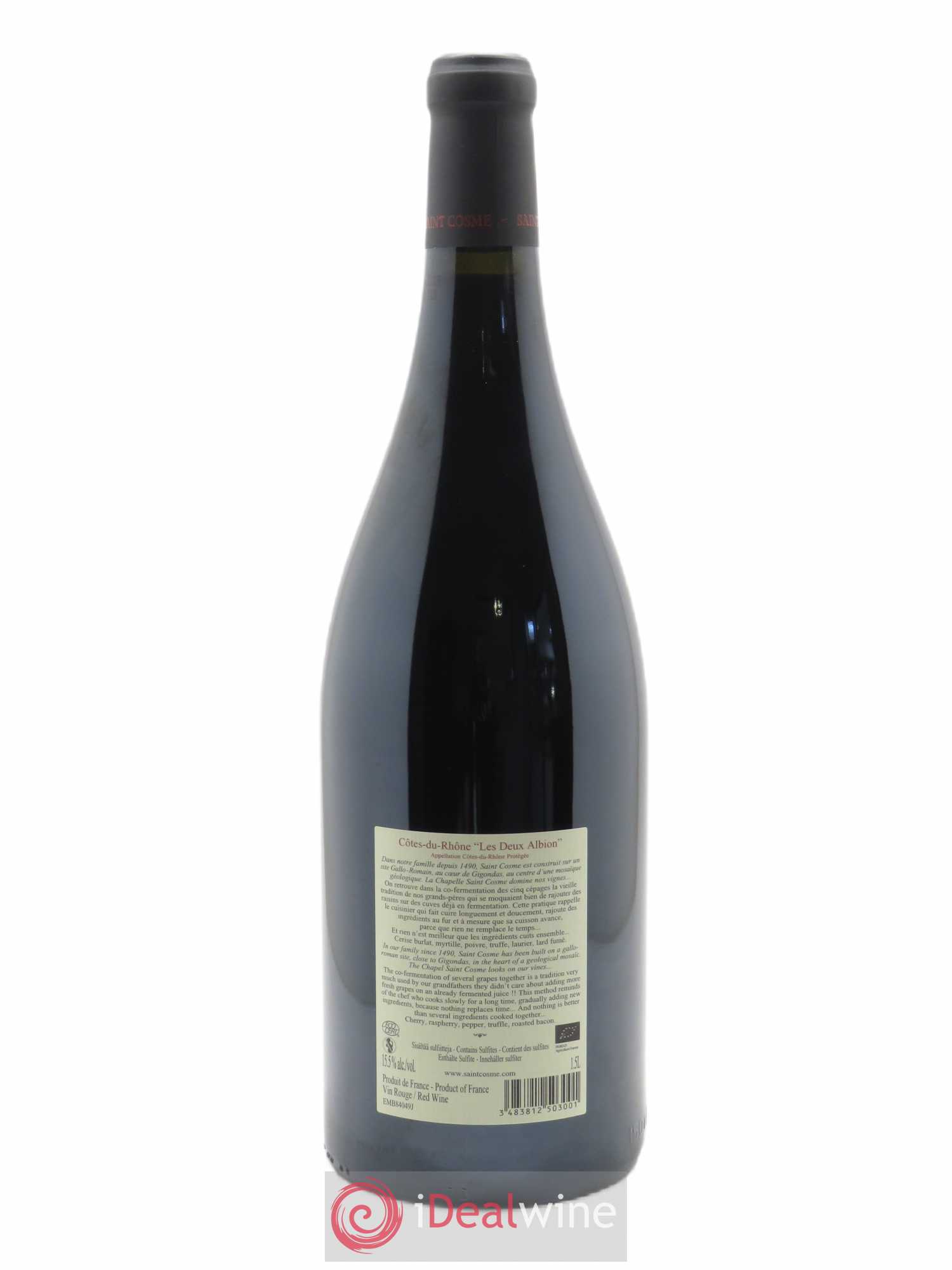Côtes-du-Rhône Les Deux Albion Saint Cosme  2020 - Lot of 1 magnum - 1
