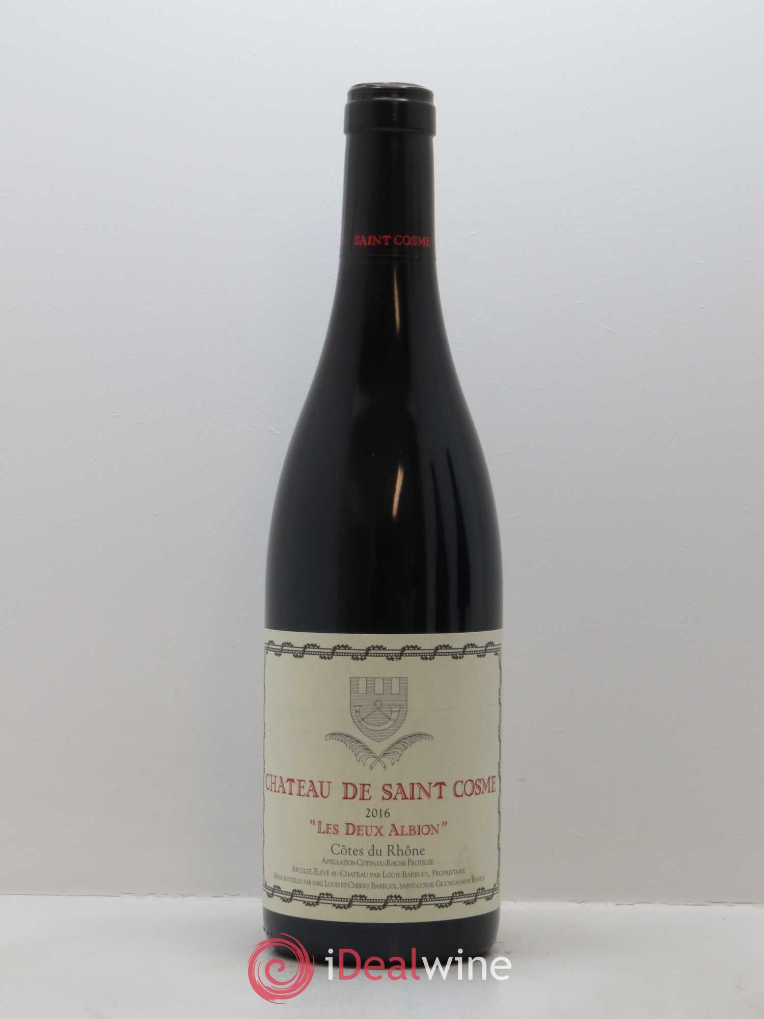 Côtes-du-Rhône Les Deux Albion Saint Cosme 2016 - Lot de 1 bouteille - 0