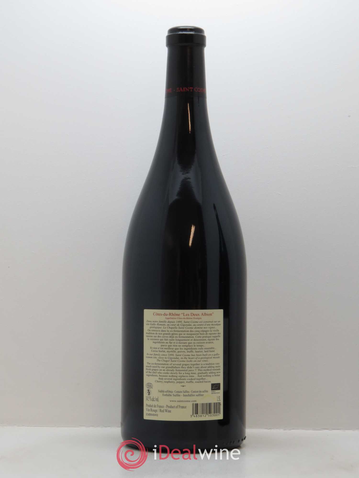 Côtes-du-Rhône Les Deux Albion Saint Cosme 2016 - Lot de 1 magnum - 1
