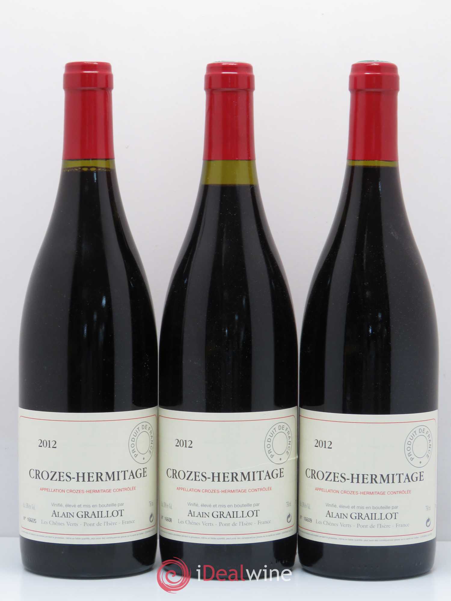 Crozes-Hermitage Domaine Graillot 2012 - Lot de 3 bouteilles - 0
