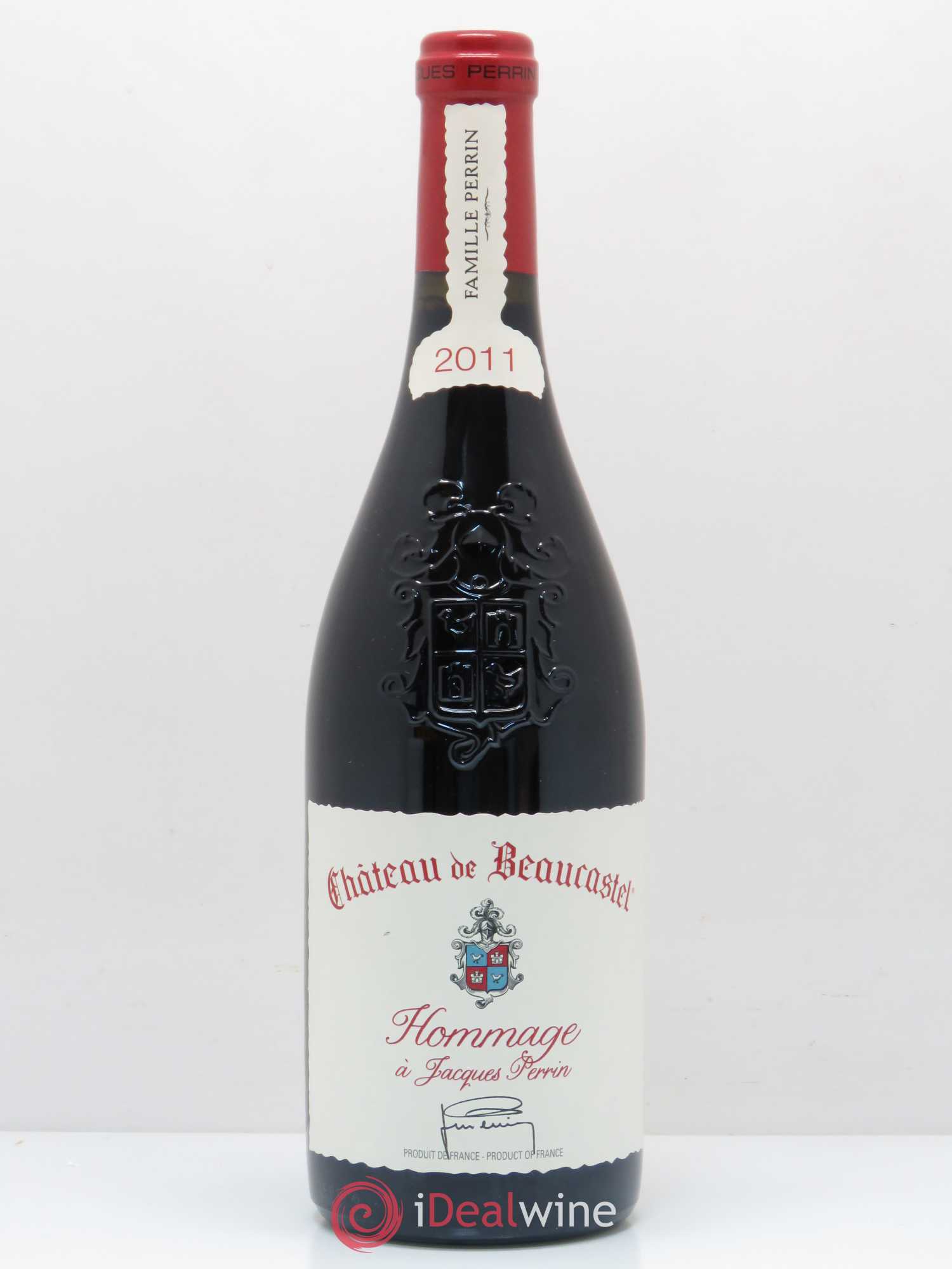 Châteauneuf-du-Pape Château de Beaucastel Hommage à Jacques Perrin Famille Perrin 2011 - Lot de 1 bouteille - 0