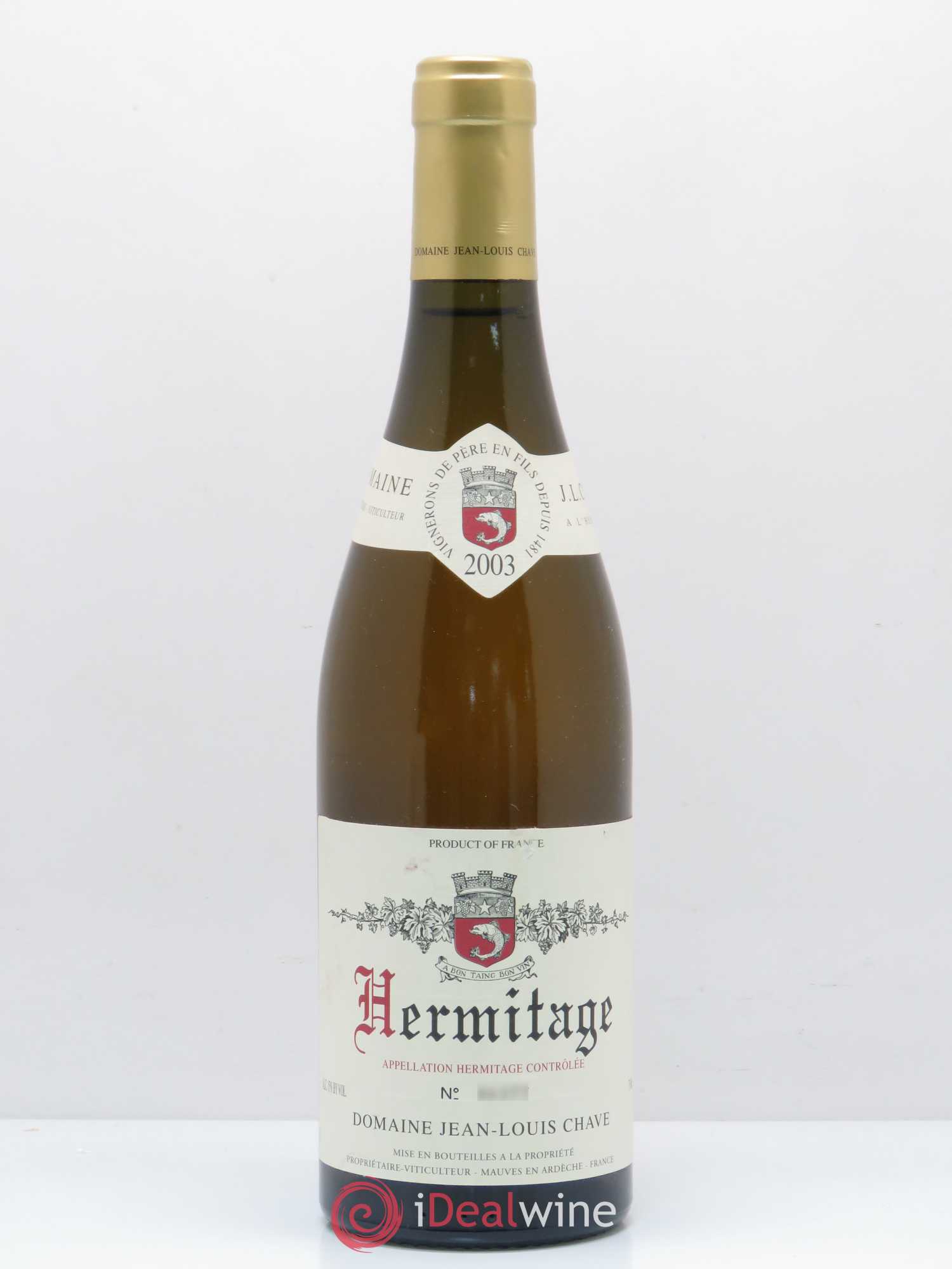 Hermitage Jean-Louis Chave 2003 - Lot de 1 bouteille - 0