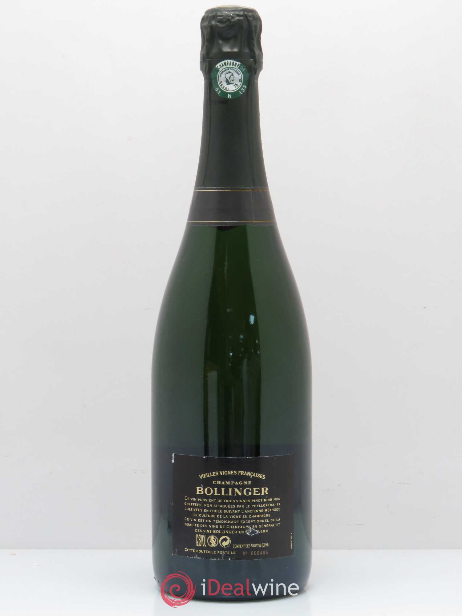 Brut Vieilles Vignes Françaises Bollinger 1999 - Lot de 1 bouteille - 1