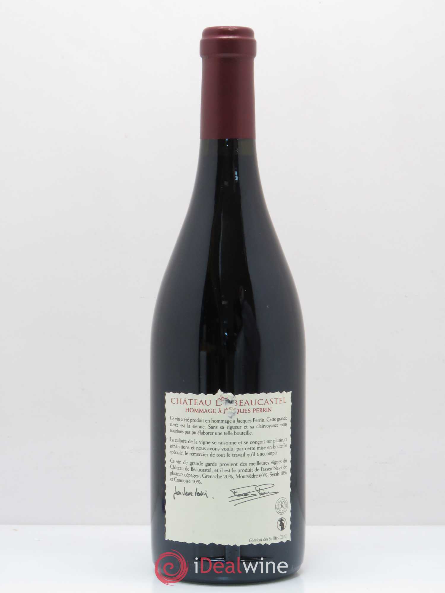 Châteauneuf-du-Pape Château de Beaucastel Hommage à Jacques Perrin Famille Perrin 2005 - Lot de 1 bouteille - 1