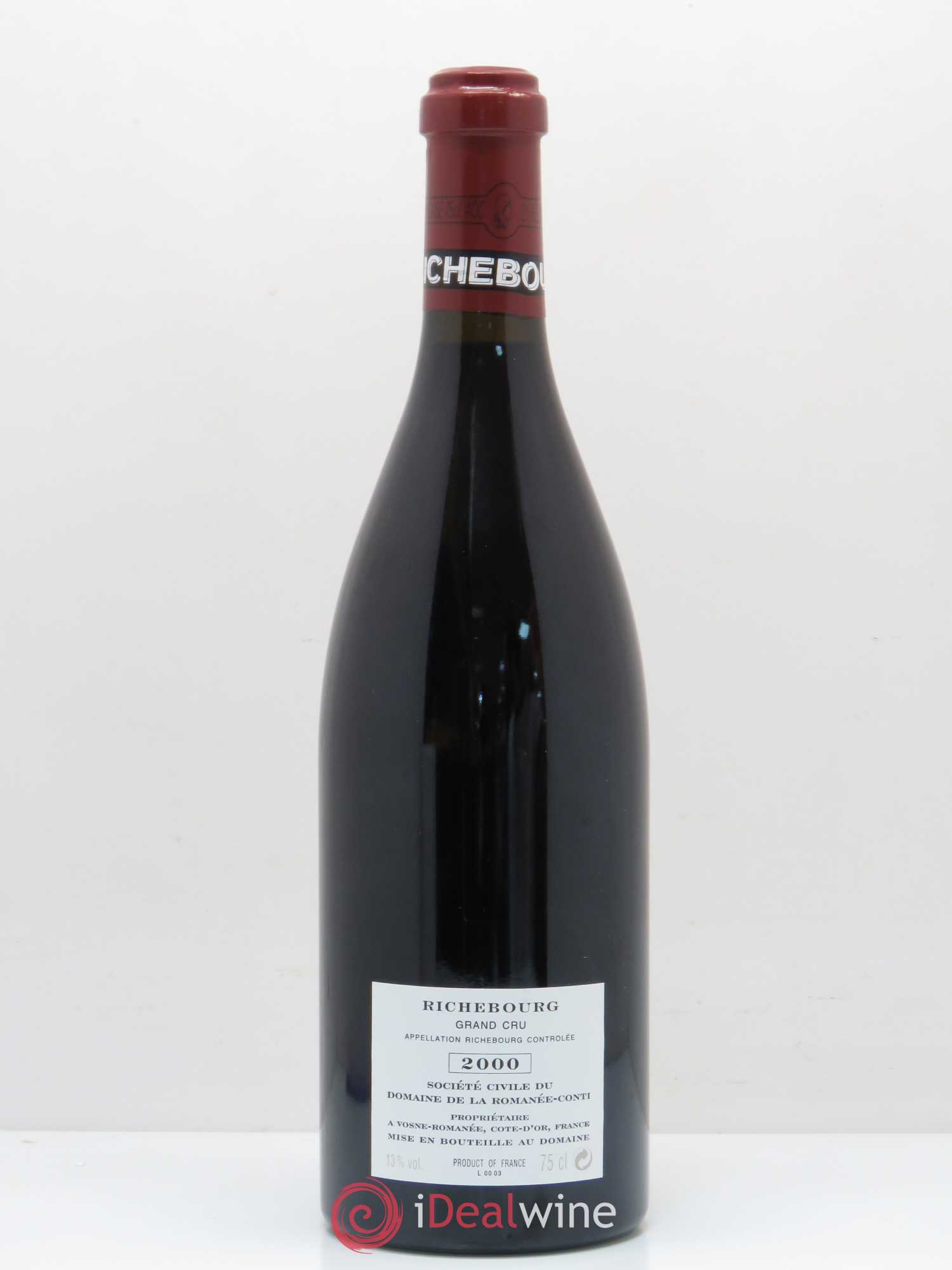 Richebourg Grand Cru Domaine de la Romanée-Conti 2000 - Lot de 1 bouteille - 1