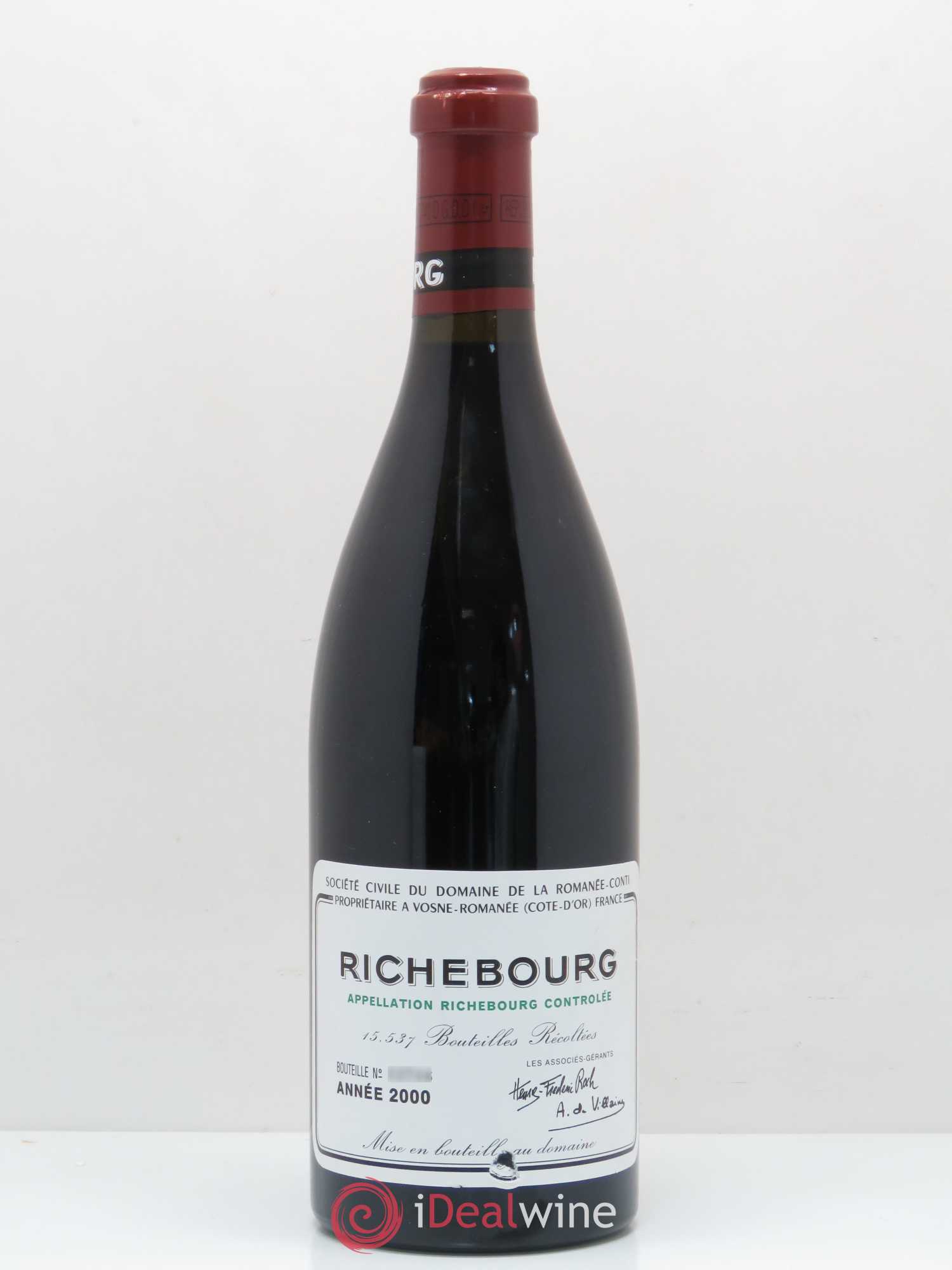 Richebourg Grand Cru Domaine de la Romanée-Conti 2000 - Lot de 1 bouteille - 0