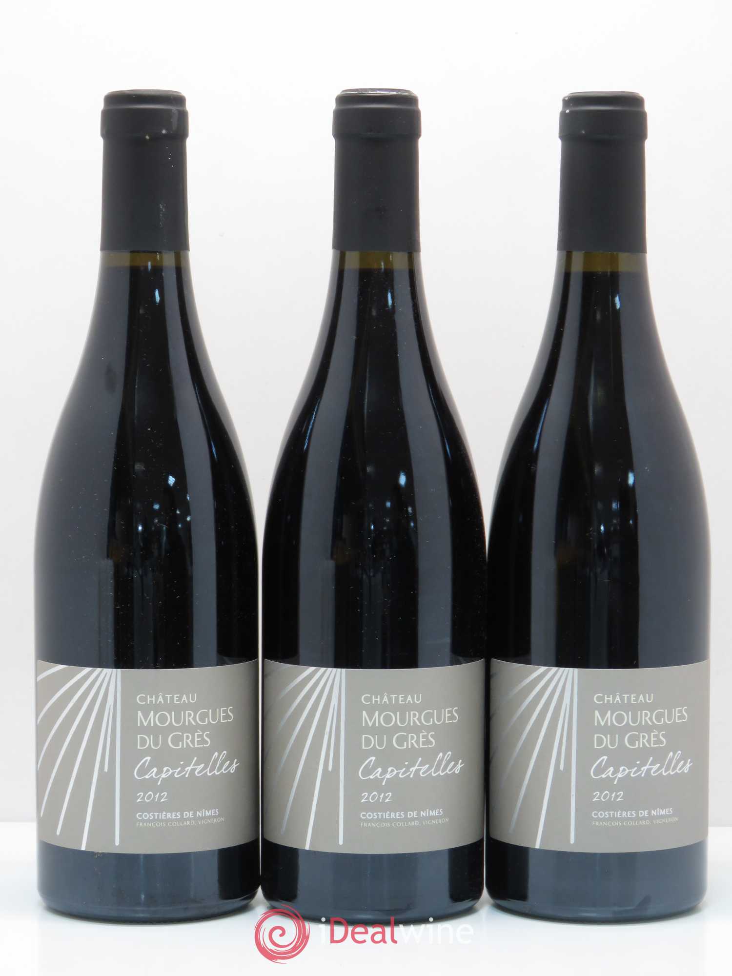 Costières de Nîmes Château Mourgues du Grès Capitelles 2012 - Posten von 3 Flaschen - 0