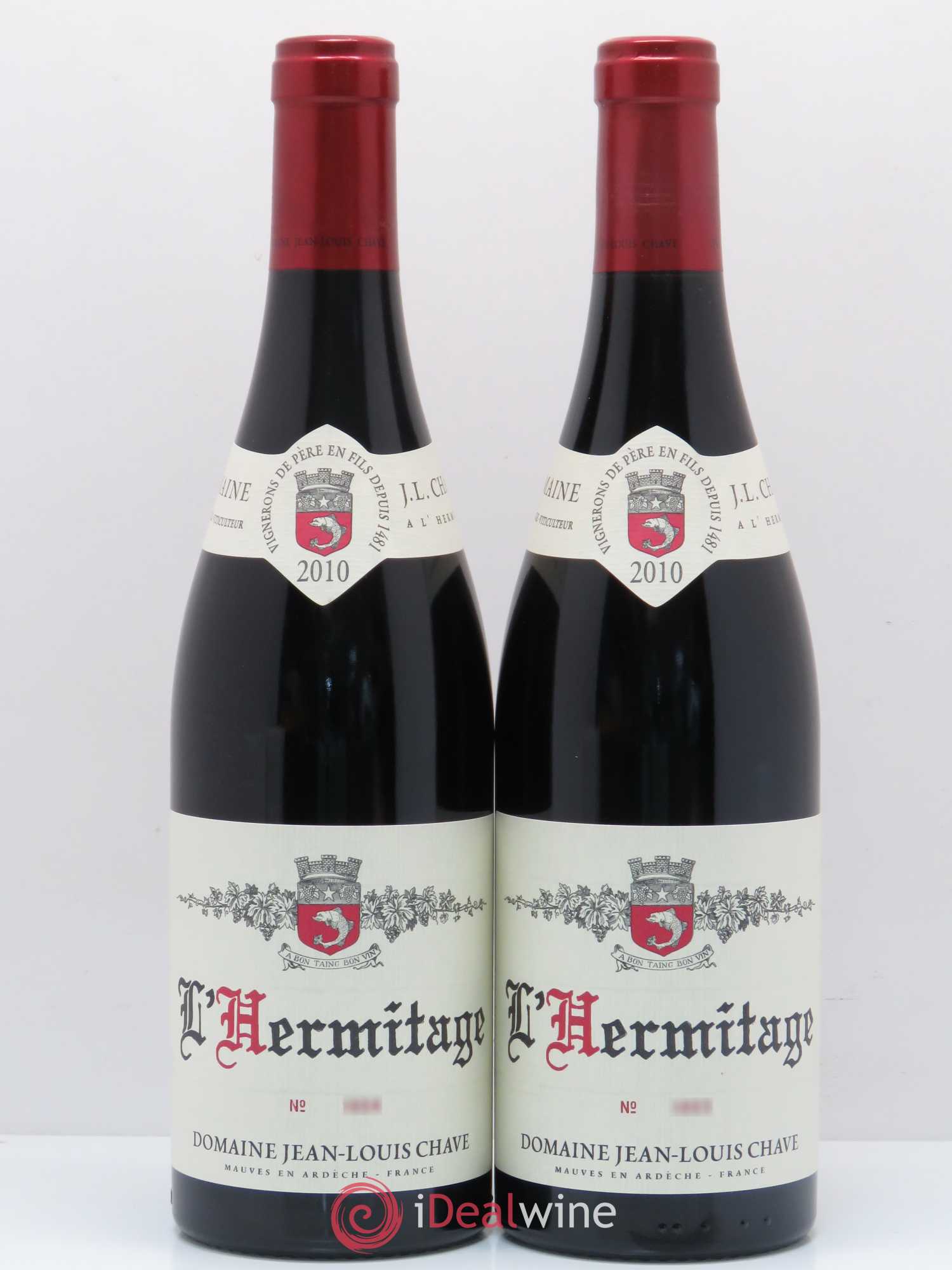 Hermitage Jean-Louis Chave 2010 - Lot de 2 bouteilles - 0