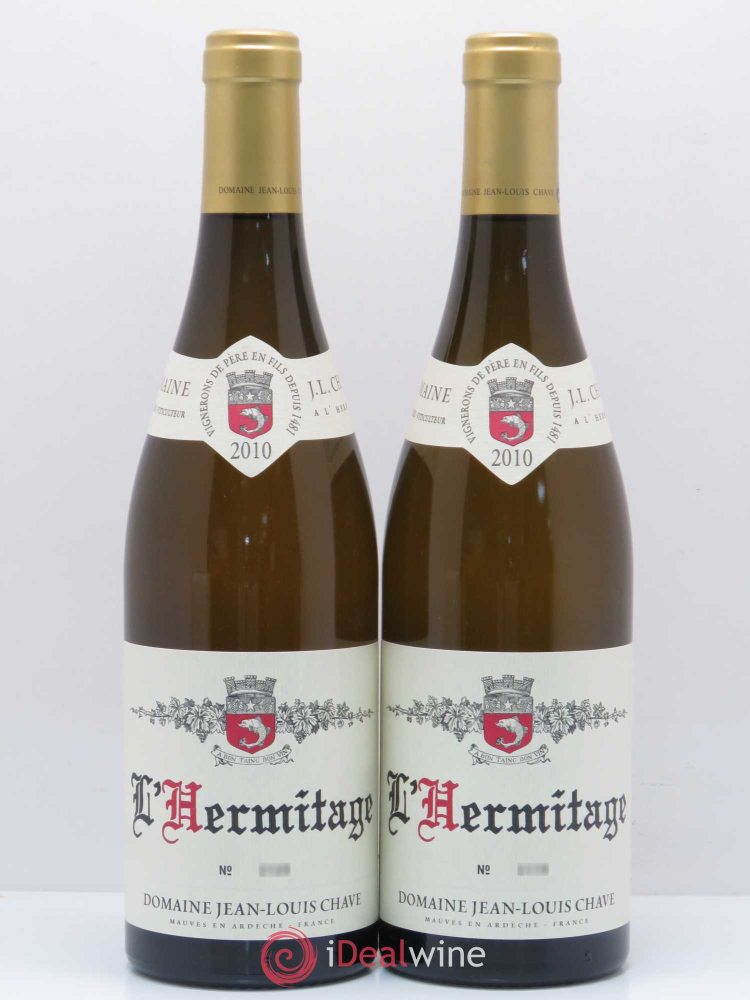Hermitage Jean-Louis Chave 2010 - Lot de 2 bouteilles - 0