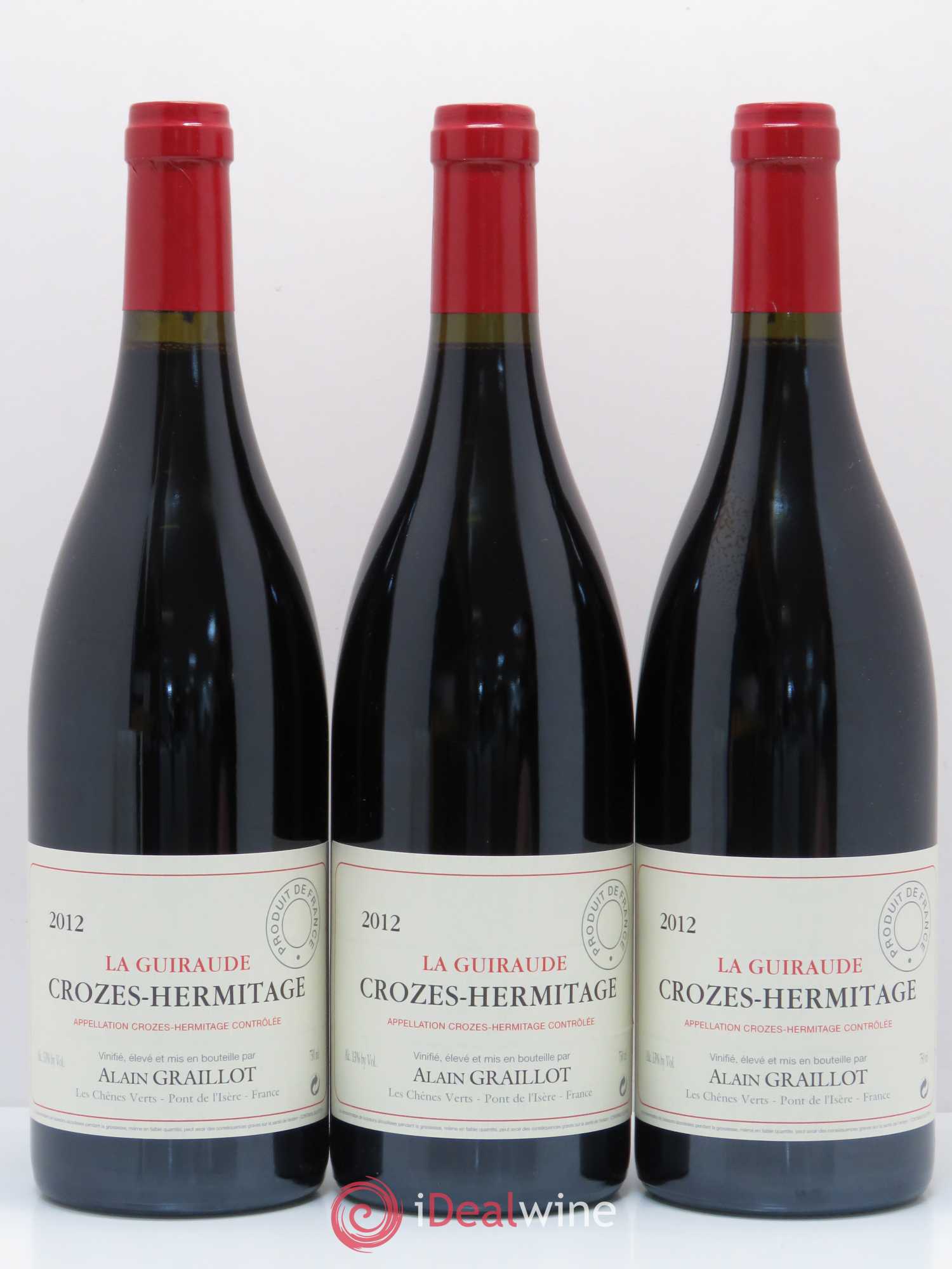 Crozes-Hermitage La Guiraude Domaine Graillot 2012 - Lot de 3 bouteilles - 0