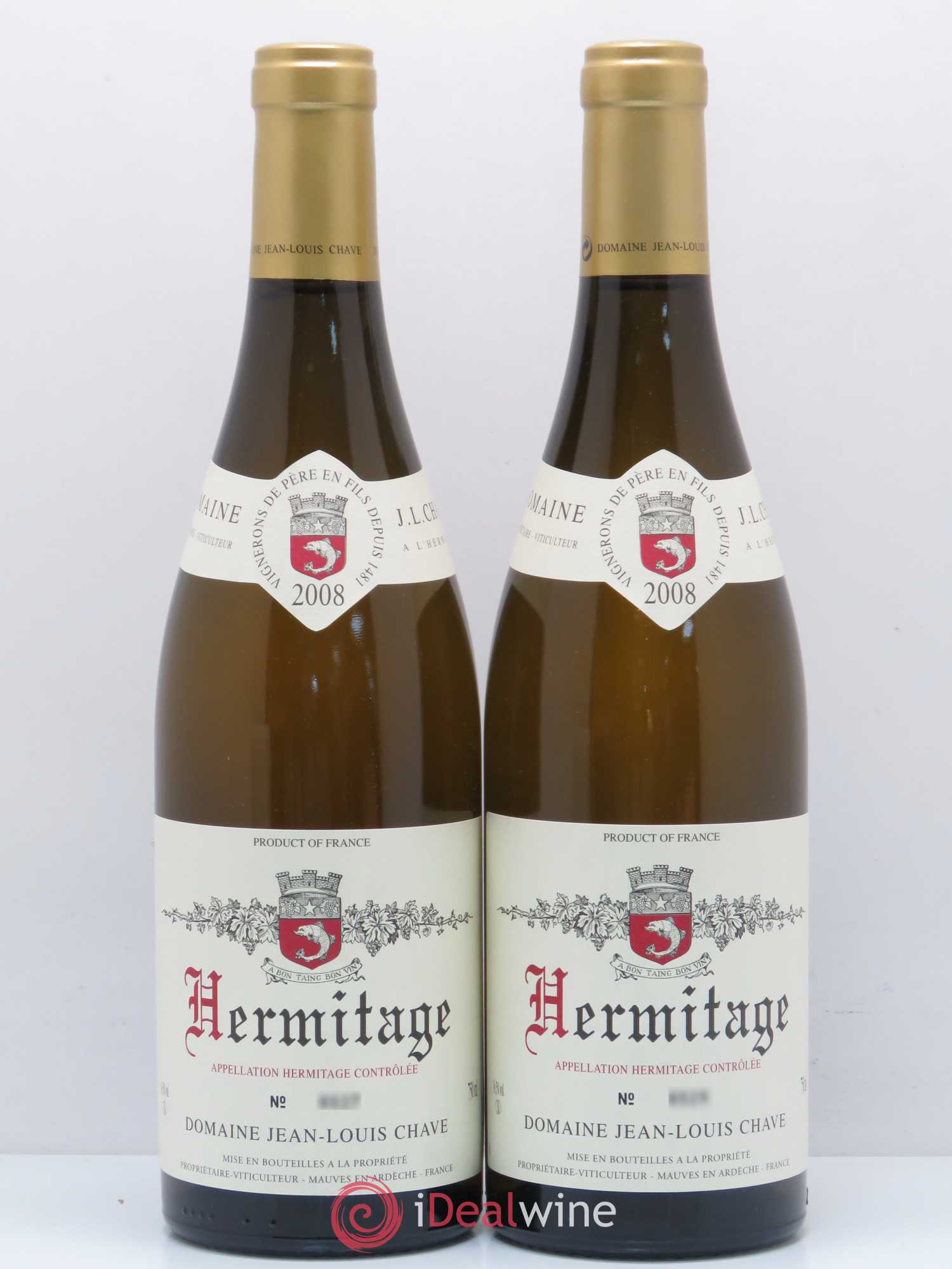 Hermitage Jean-Louis Chave 2008 - Lot de 2 bouteilles - 0