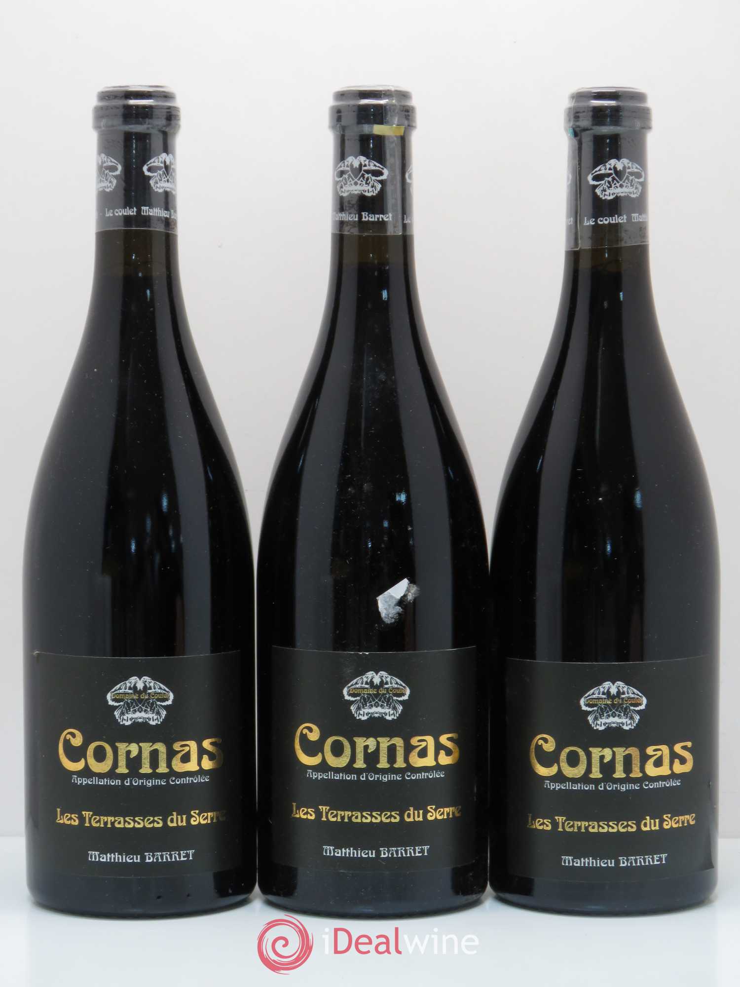 Cornas Les Terrasses du Serre Domaine du Coulet - Matthieu Barret 2009 - Lot de 3 bouteilles - 0