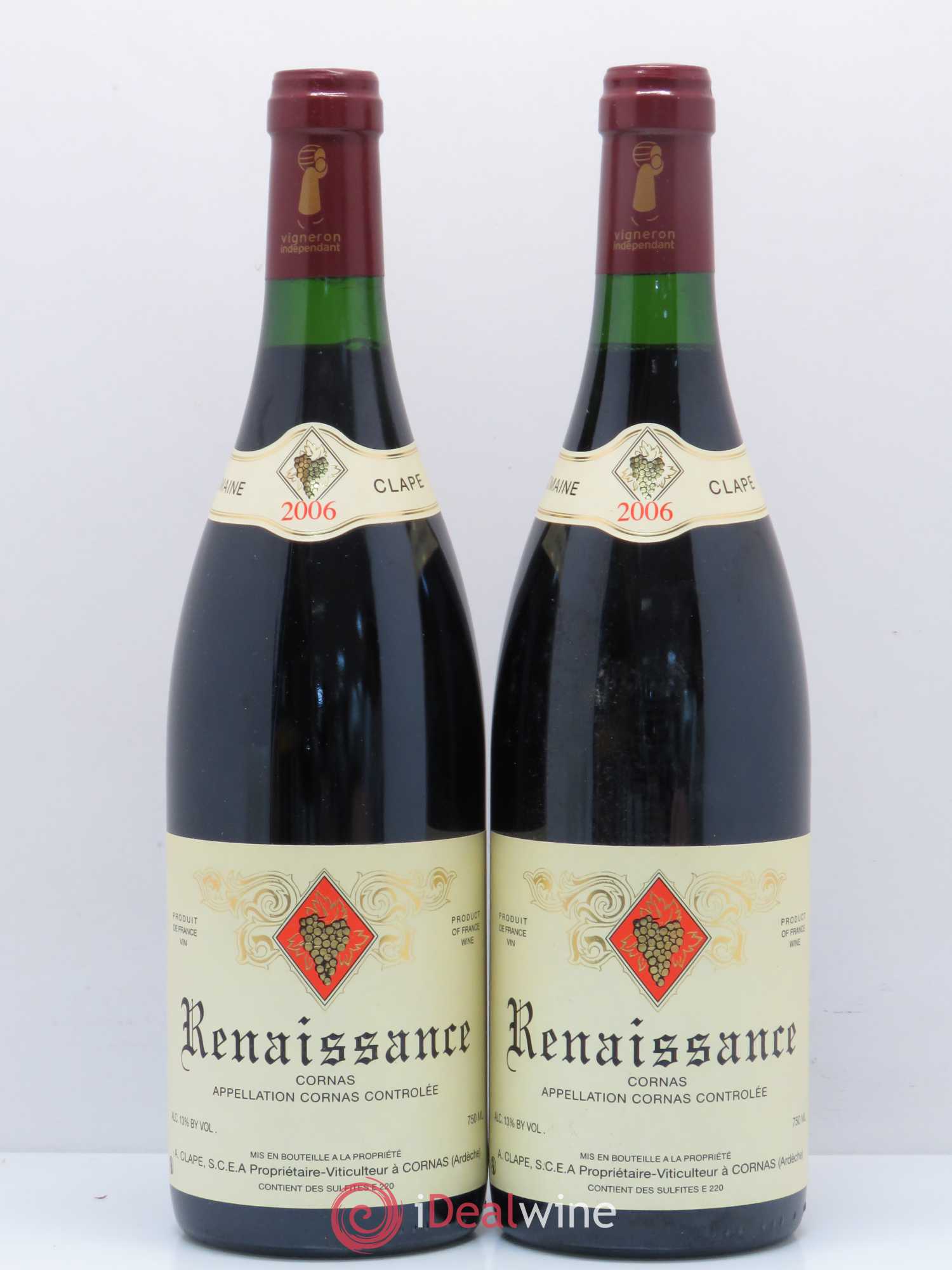 Cornas Renaissance Auguste Clape 2006 - Lot de 2 bouteilles - 0
