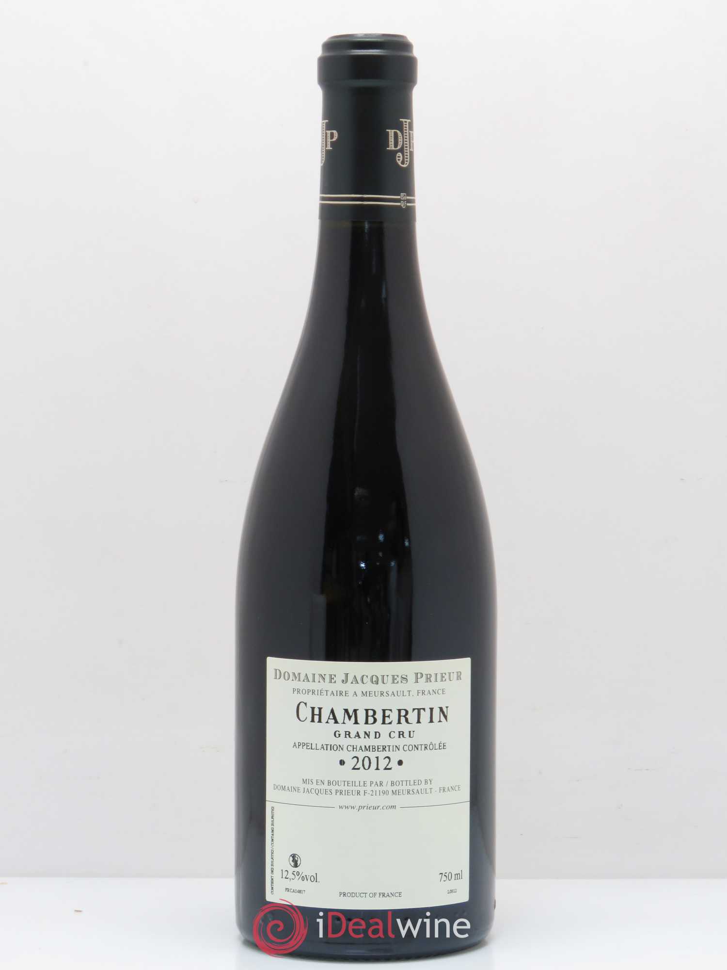 Chambertin Grand Cru Jacques Prieur (Domaine) 2012 - Lot de 1 bouteille - 1