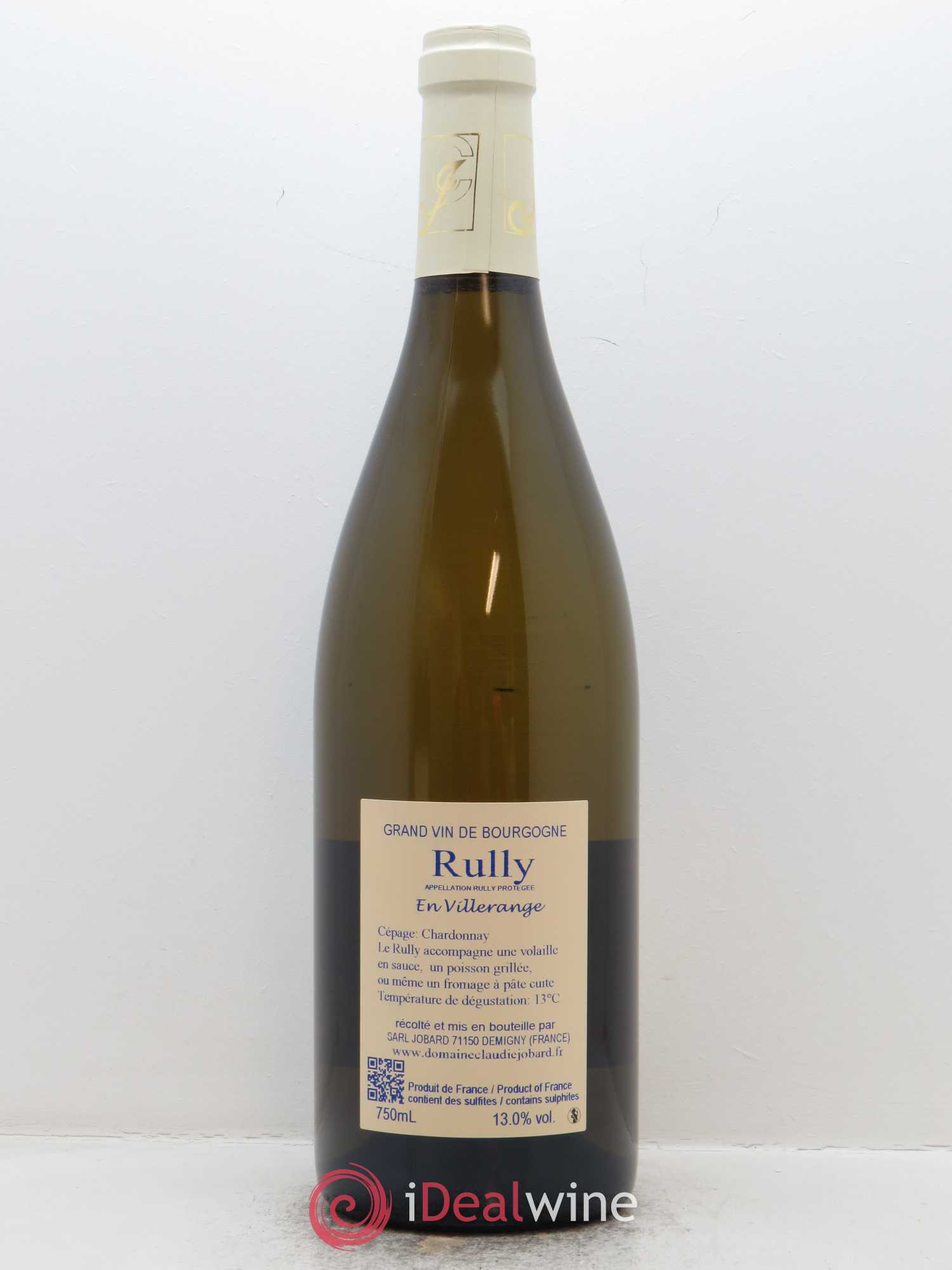 Rully En Villerange Claudie Jobard 2017 - Lot de 1 bouteille - 1