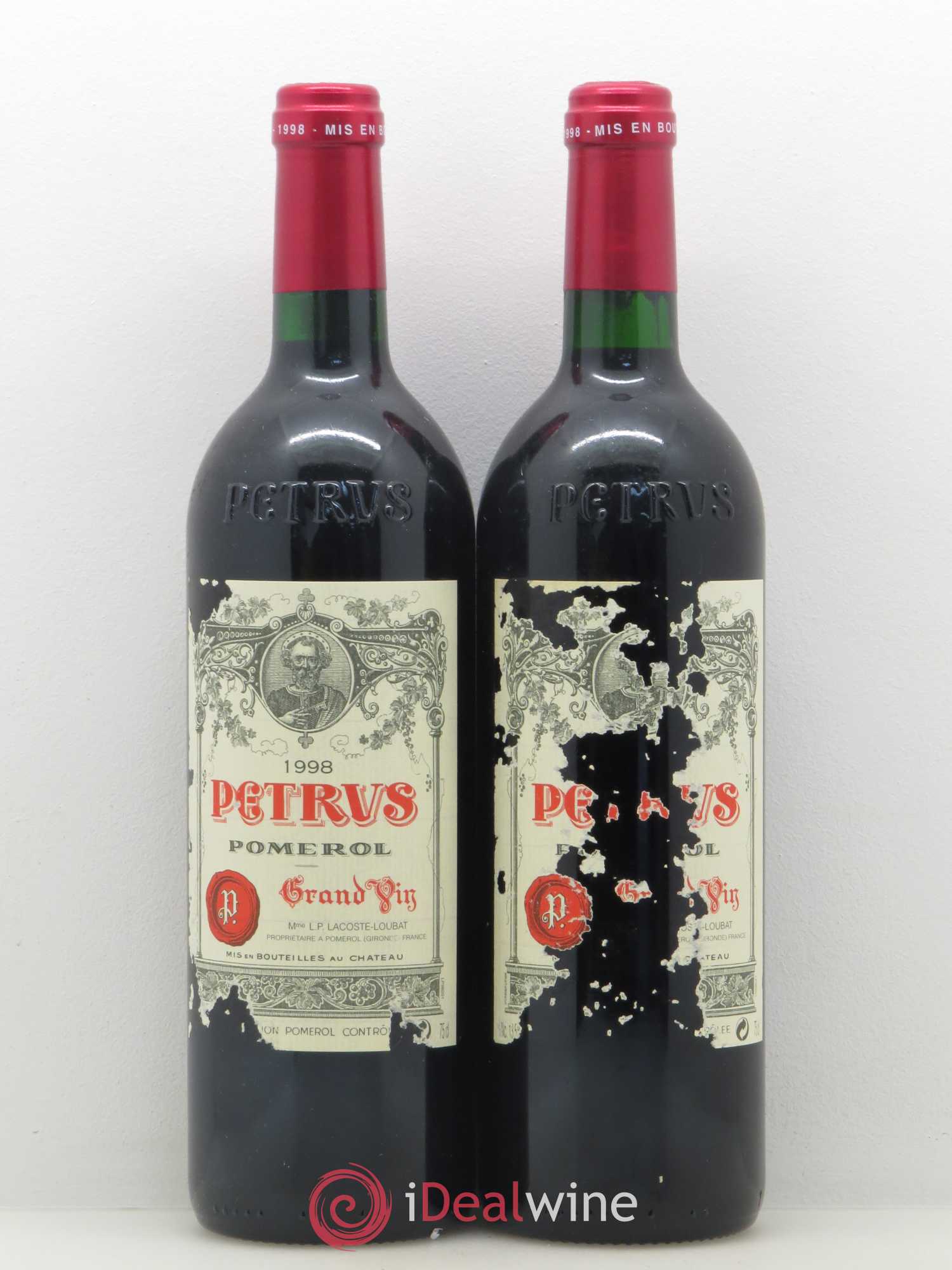 Caisse Prestige 2 Petrus - 2 Château Cheval Blanc - 2 Château Mouton Rothschild - 2 Château Margaux - 2 Château Latour - 2 Château Lafite Rothschild 1998 - Lot de 12 bouteilles - 4