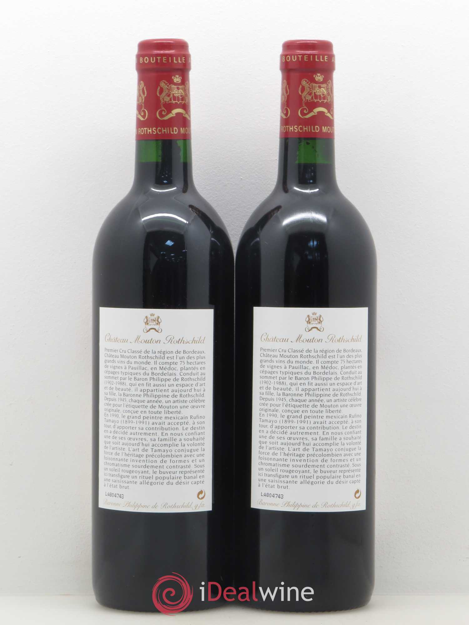 Caisse Prestige 2 Petrus - 2 Château Cheval Blanc - 2 Château Mouton Rothschild - 2 Château Margaux - 2 Château Latour - 2 Château Lafite Rothschild 1998 - Lot de 12 bouteilles - 8