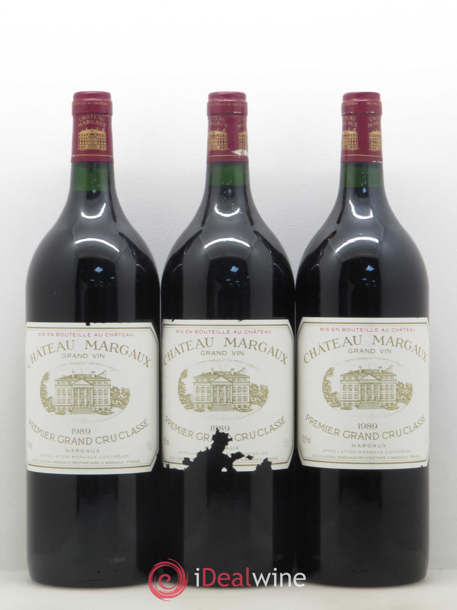 Château Margaux 1er Grand Cru Classé 1989 - Lot de 3 magnums - 0