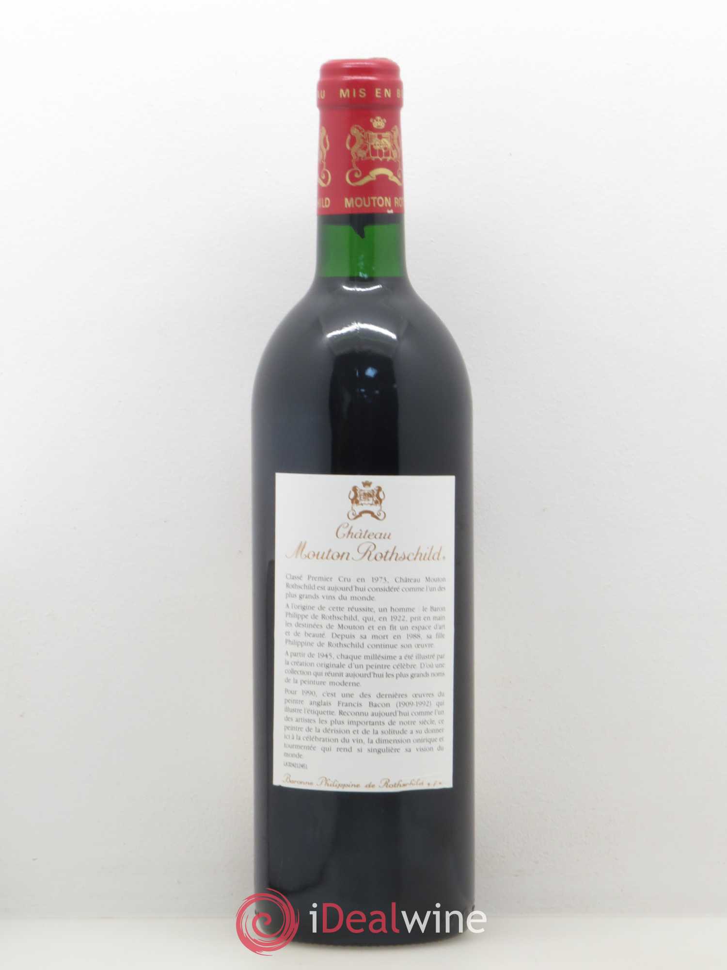 Château Mouton Rothschild 1er Grand Cru Classé 1990 - Lot de 1 bouteille - 1