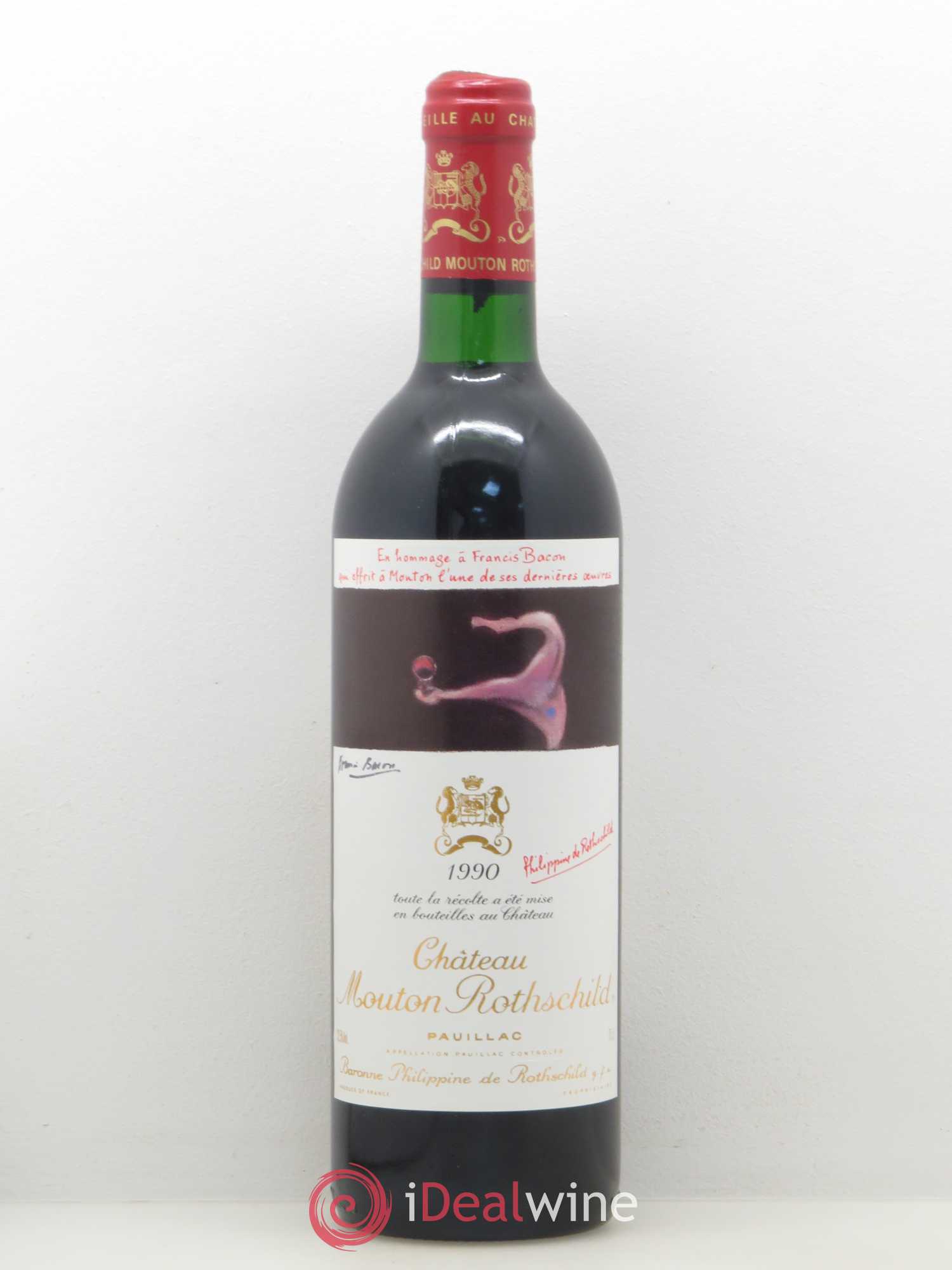 Château Mouton Rothschild 1er Grand Cru Classé 1990 - Lot de 1 bouteille - 0