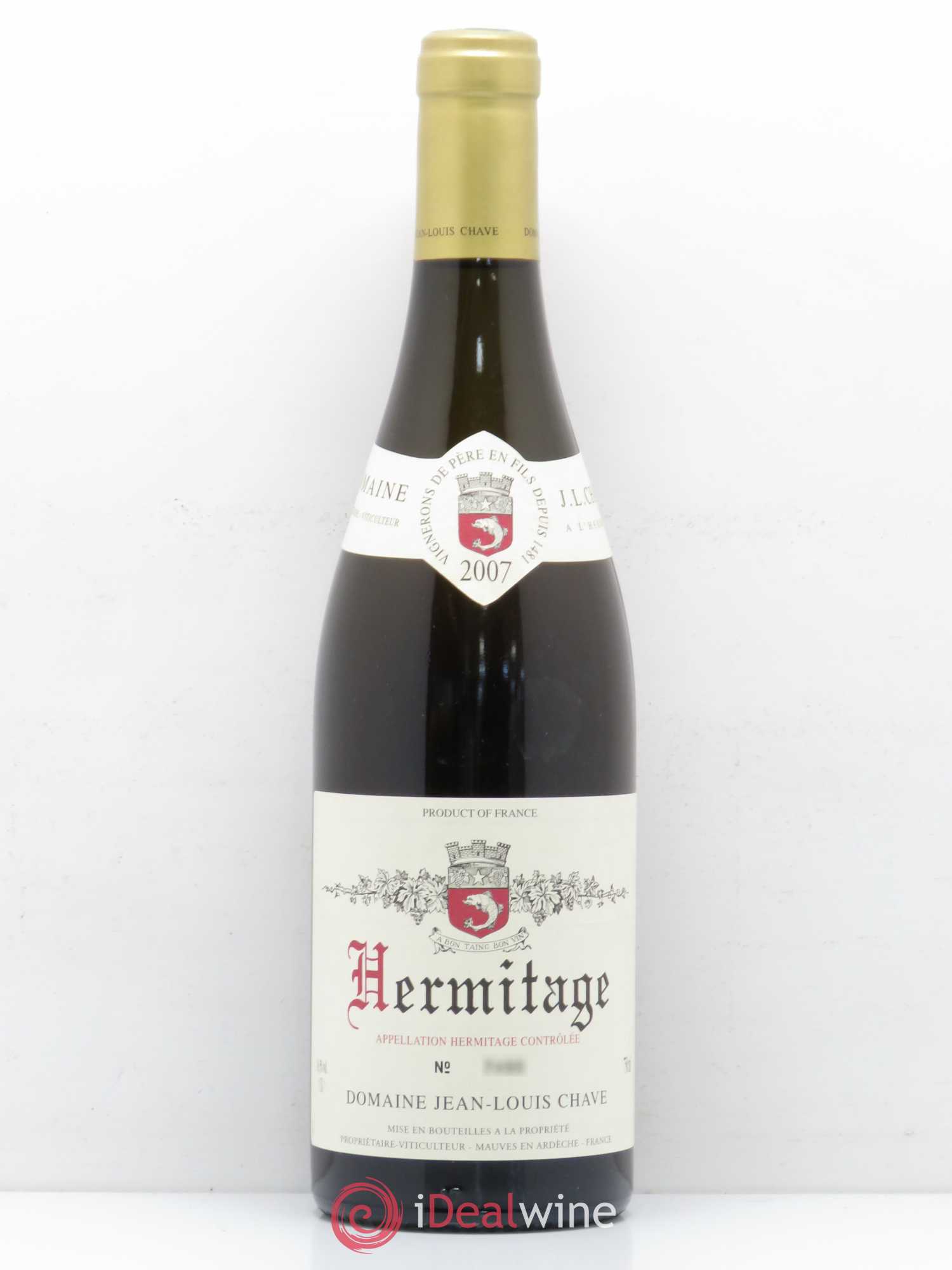 Hermitage Jean-Louis Chave 2007 - Lot de 1 bouteille - 0