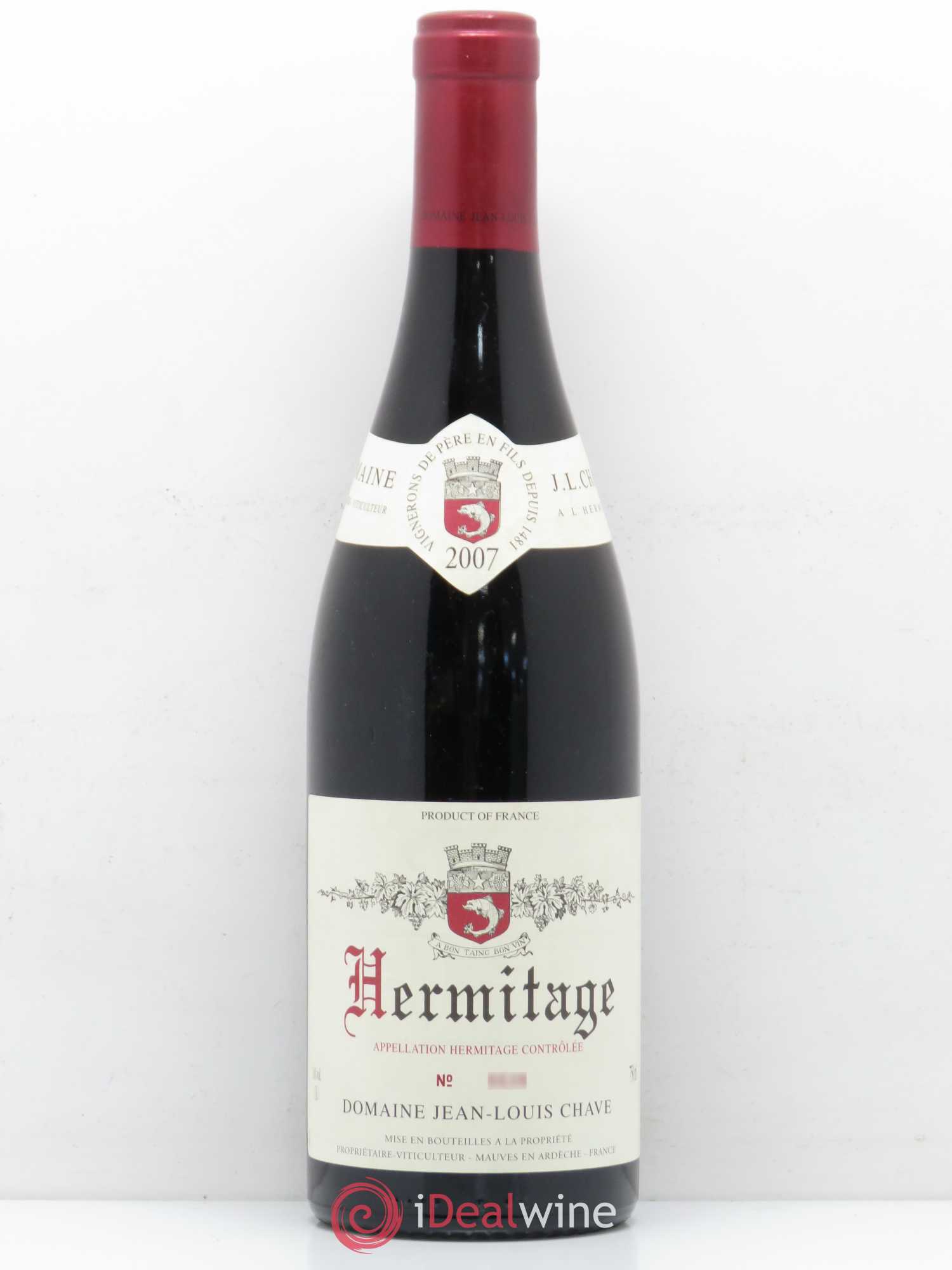 Hermitage Jean-Louis Chave 2007 - Lot de 1 bouteille - 0