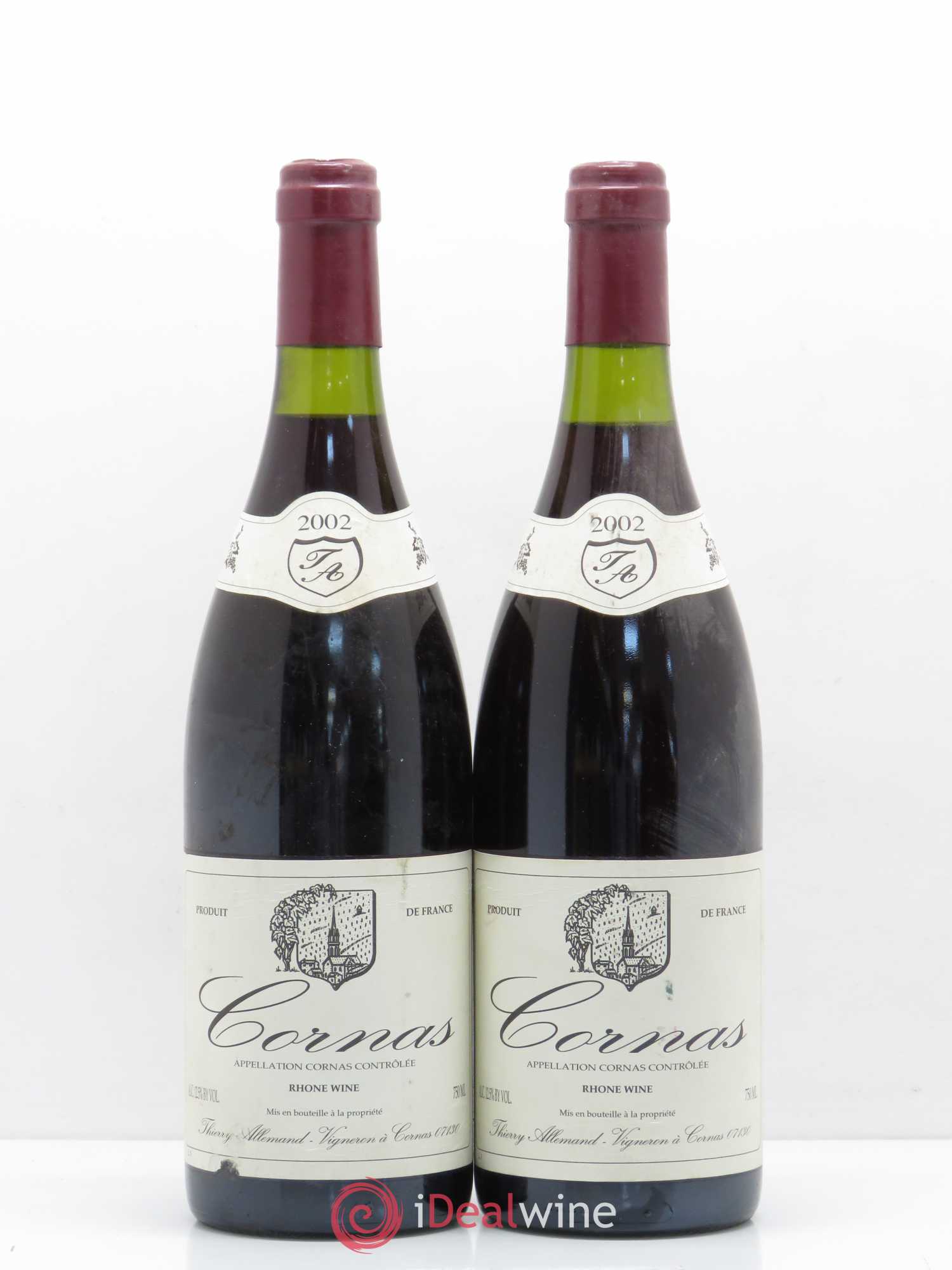 Cornas Thierry Allemand 2002 - Lot de 2 bouteilles - 0