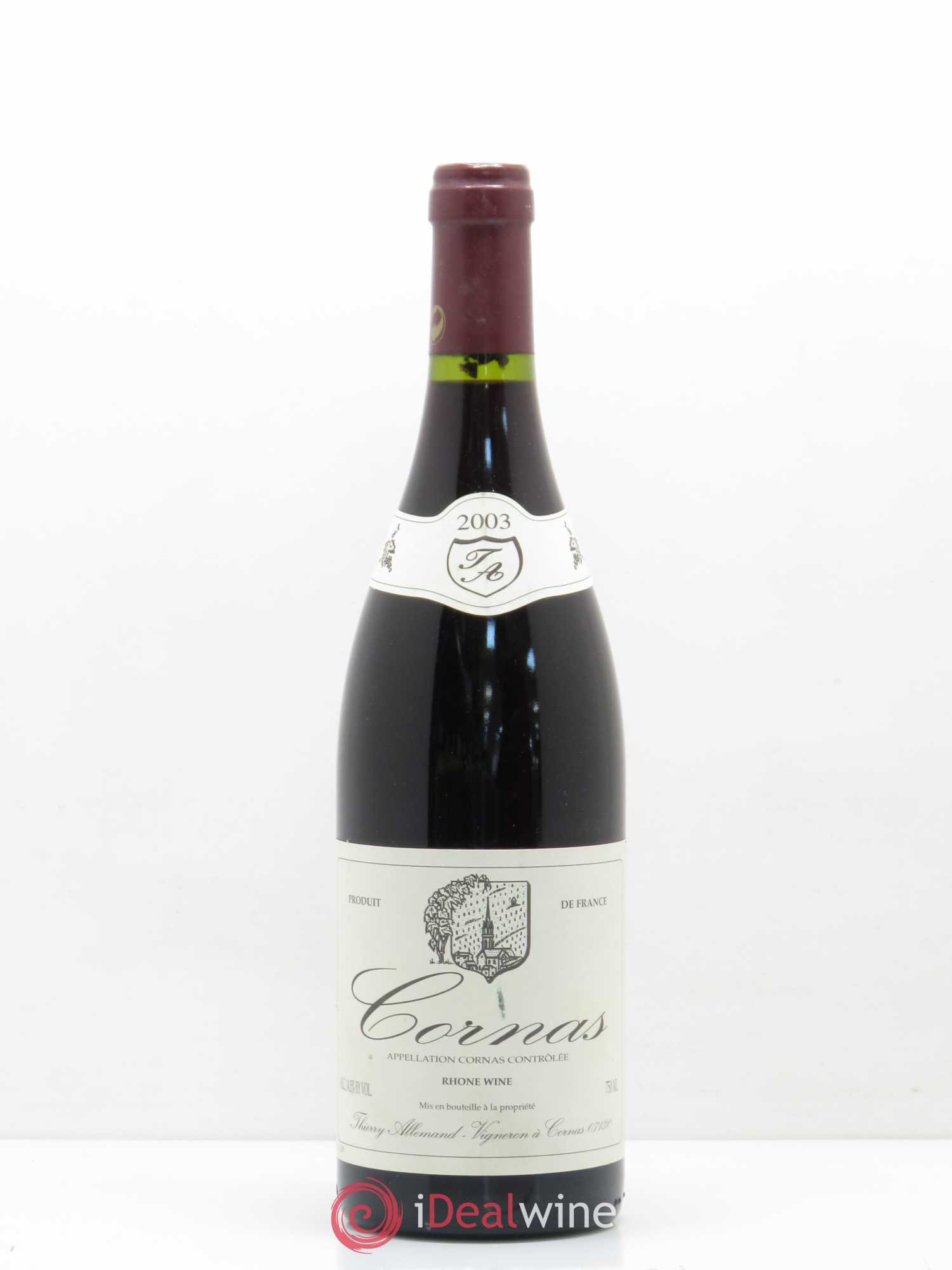 Cornas Thierry Allemand 2003 - Lot de 1 bouteille - 0