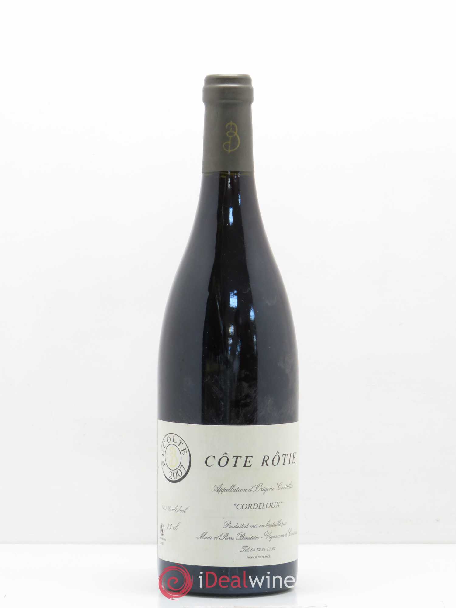 Côte-Rôtie Cordeloux Marie et Pierre Bénetière (Domaine) 2007 - Lot de 1 bouteille - 0