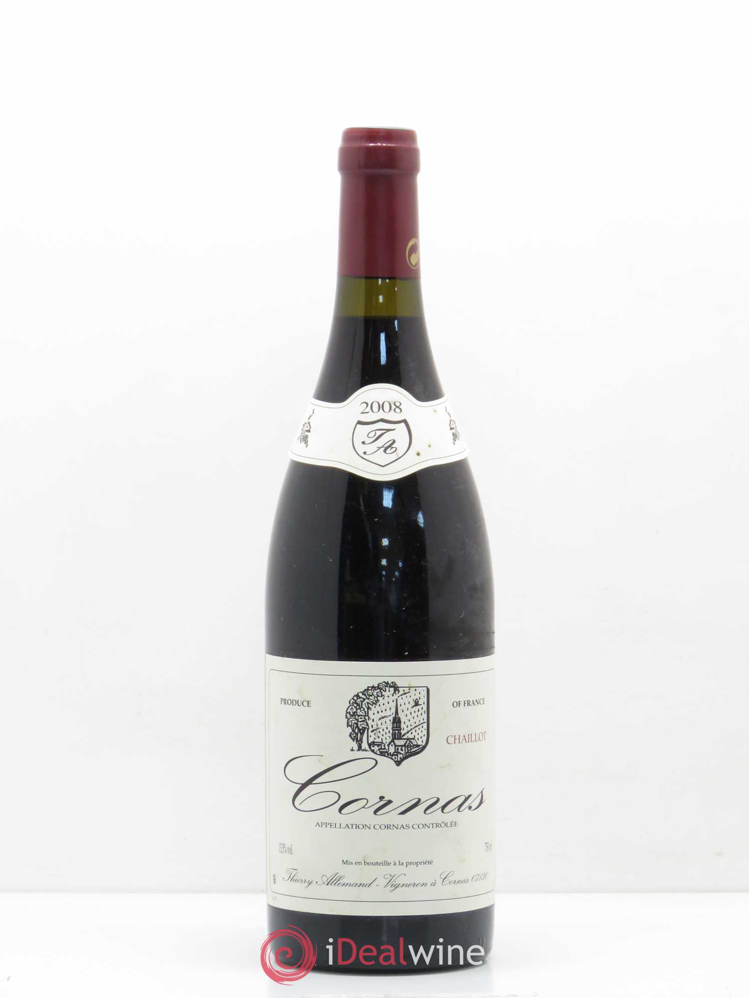 Cornas Chaillot Thierry Allemand 2008 - Lot de 1 bouteille - 0