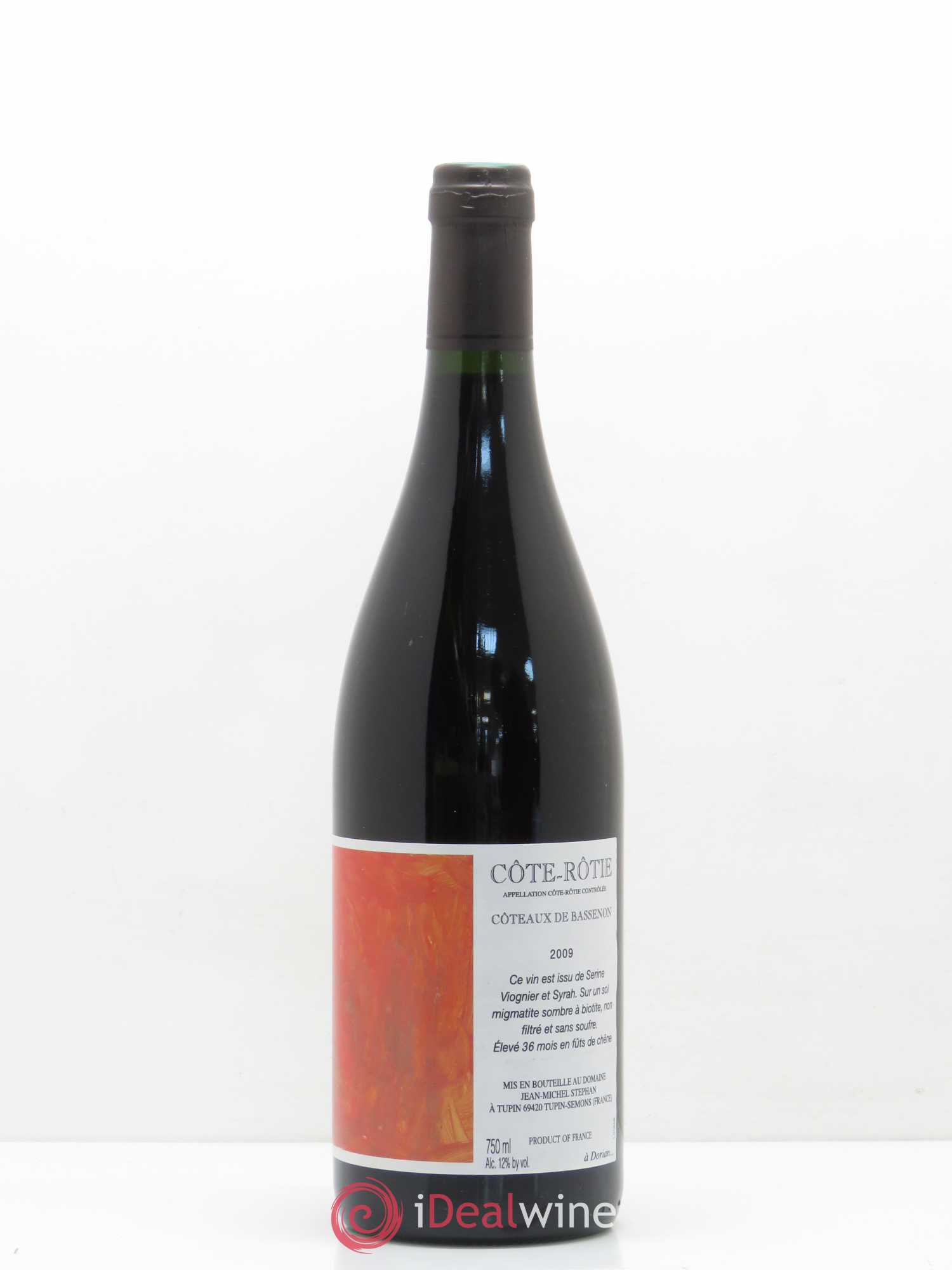 Côte-Rôtie Coteaux de Bassenon Jean-Michel Stephan 2009 - Lot de 1 bouteille - 0
