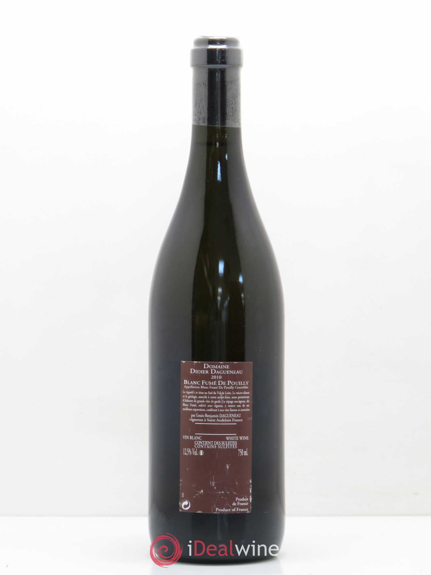 Vin de France (anciennement Pouilly-Fumé) Pur Sang Dagueneau (Domaine Didier - Louis-Benjamin) 2010 - Lot de 1 bouteille - 1