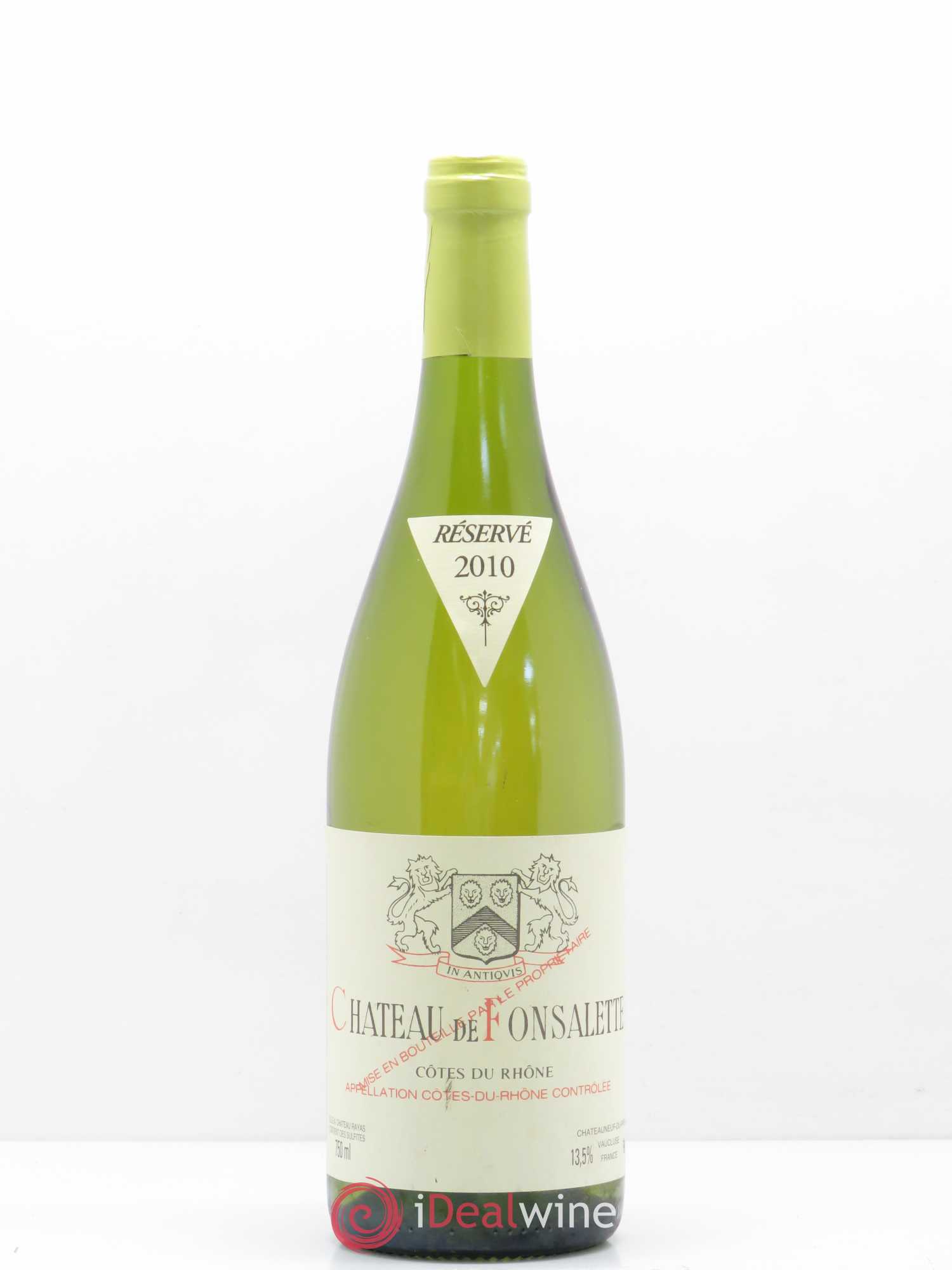 Côtes-du-Rhône Château de Fonsalette Emmanuel Reynaud 2010 - Lot de 1 bouteille - 0