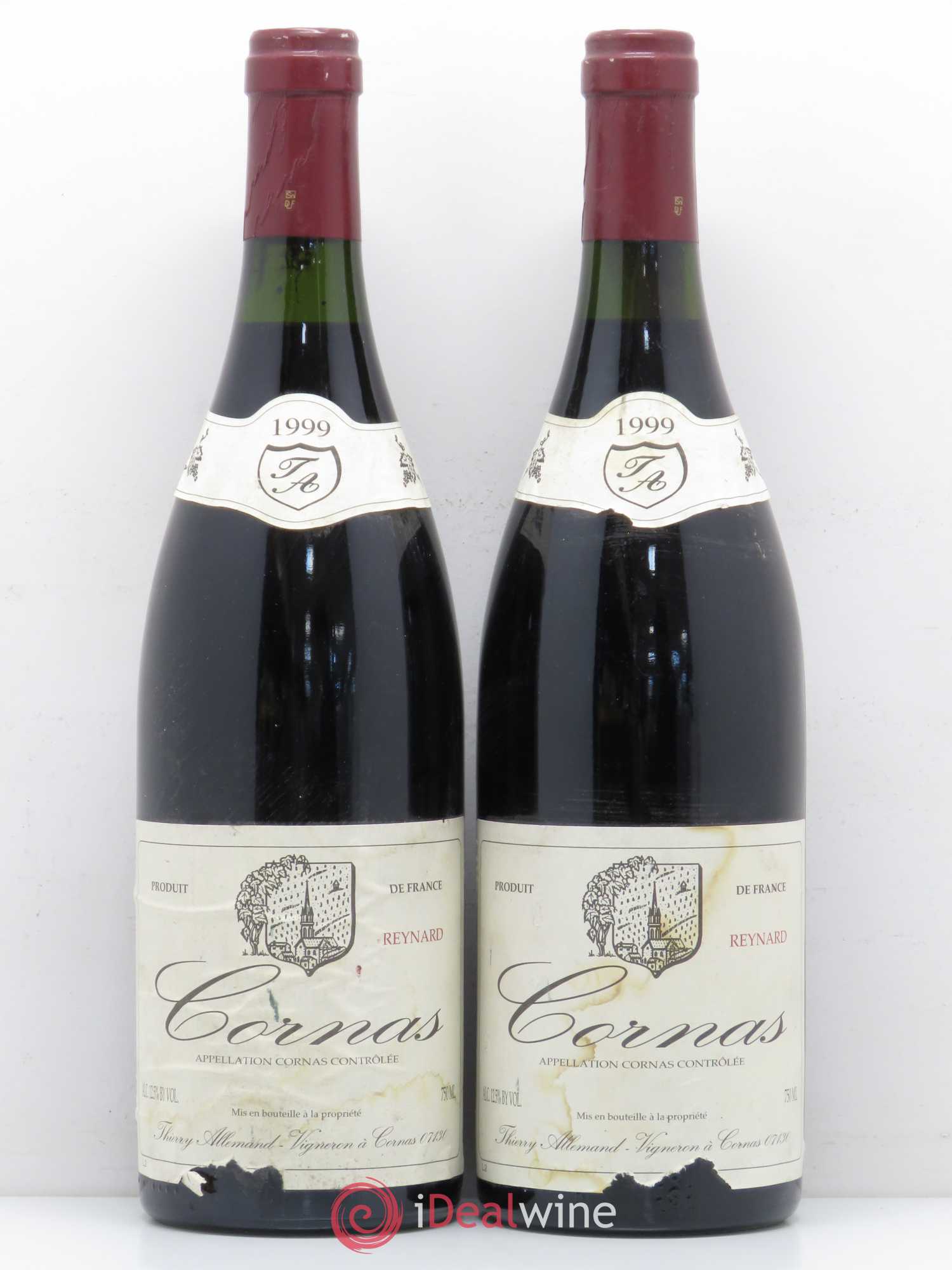 Cornas Reynard Thierry Allemand 1999 - Lot de 2 bouteilles - 0