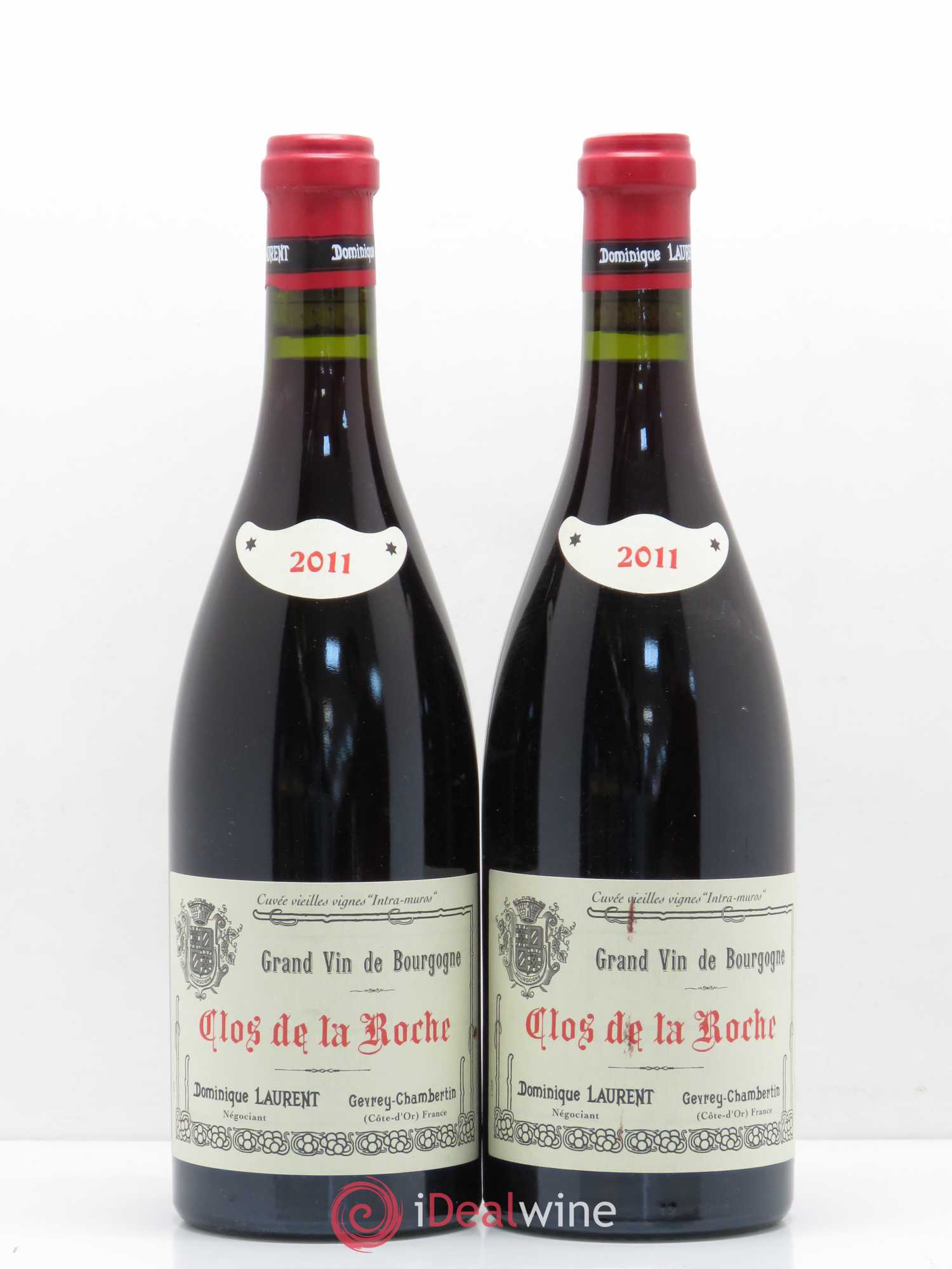 Clos de la Roche Grand Cru Vieilles vignes Intra-muros Dominique Laurent 2011 - Lot de 2 bouteilles - 0