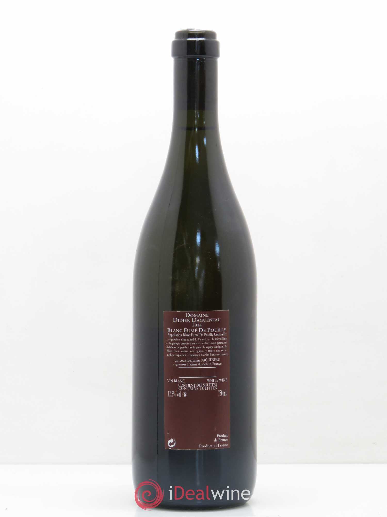Vin de France (anciennement Pouilly-Fumé) Pur Sang Dagueneau (Domaine Didier - Louis-Benjamin) 2014 - Lot de 1 bouteille - 1