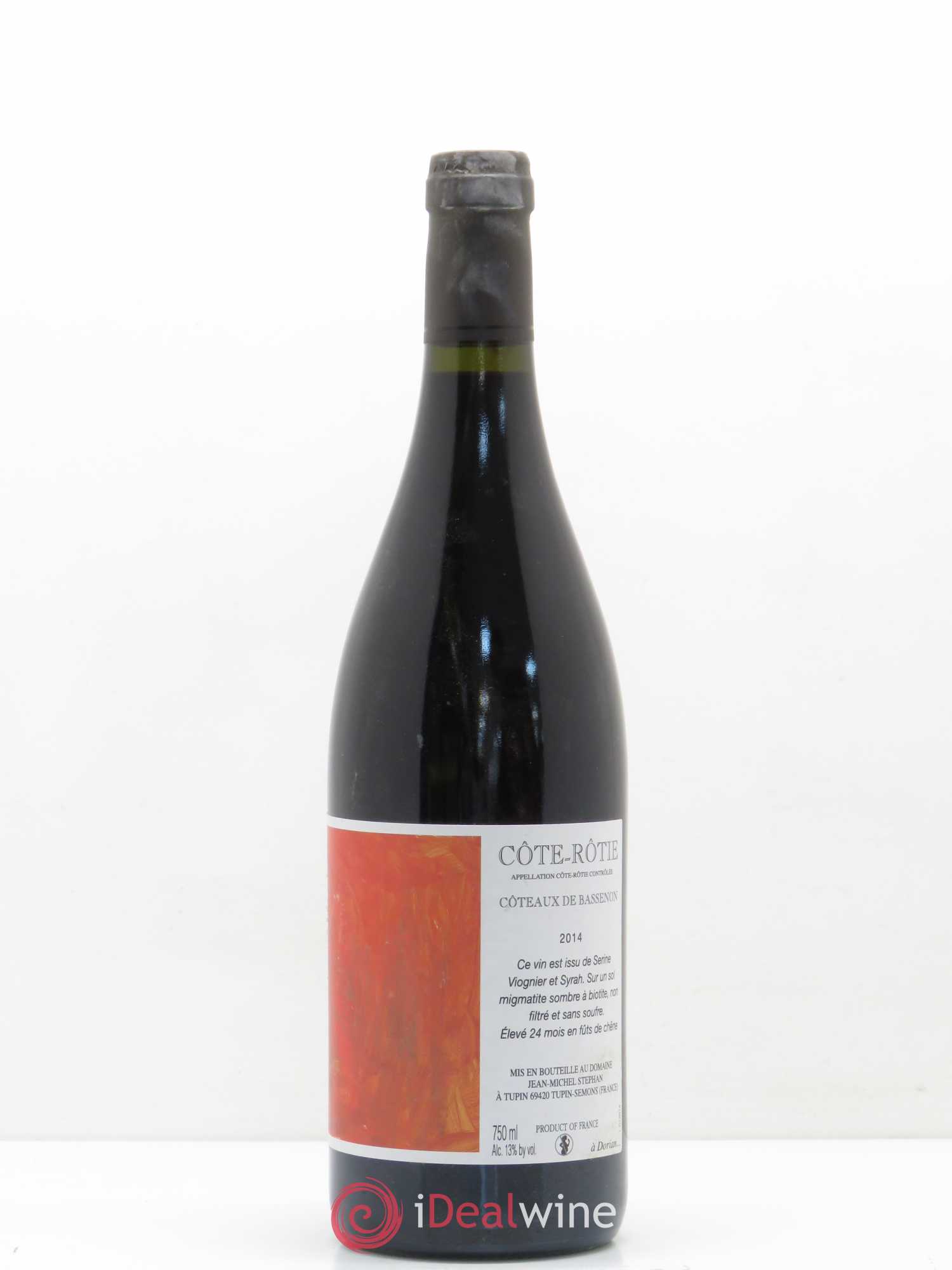 Côte-Rôtie Coteaux de Bassenon Jean-Michel Stephan 2014 - Lot de 1 bouteille - 0