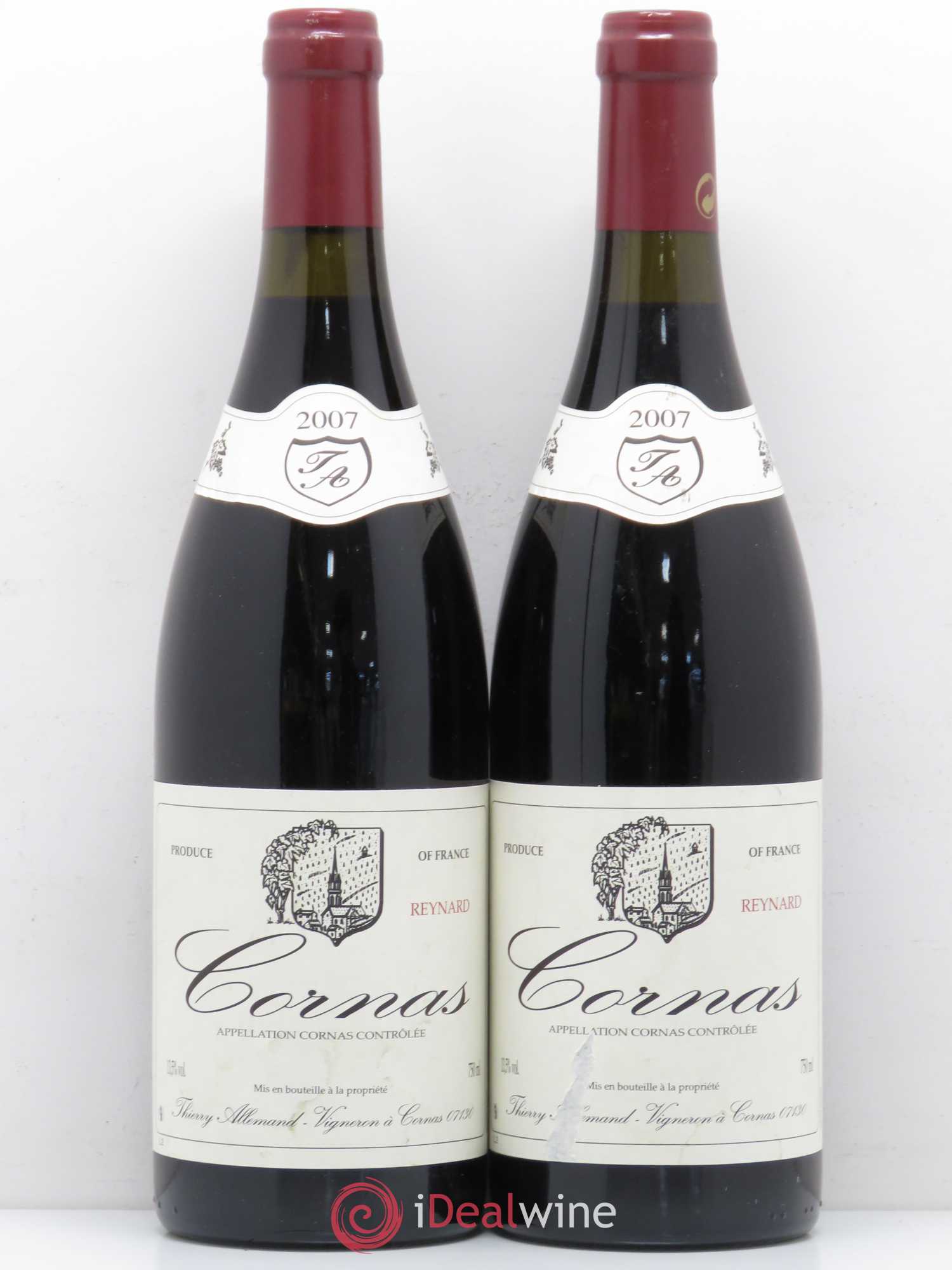 Cornas Reynard Thierry Allemand 2007 - Lot de 2 bouteilles - 0