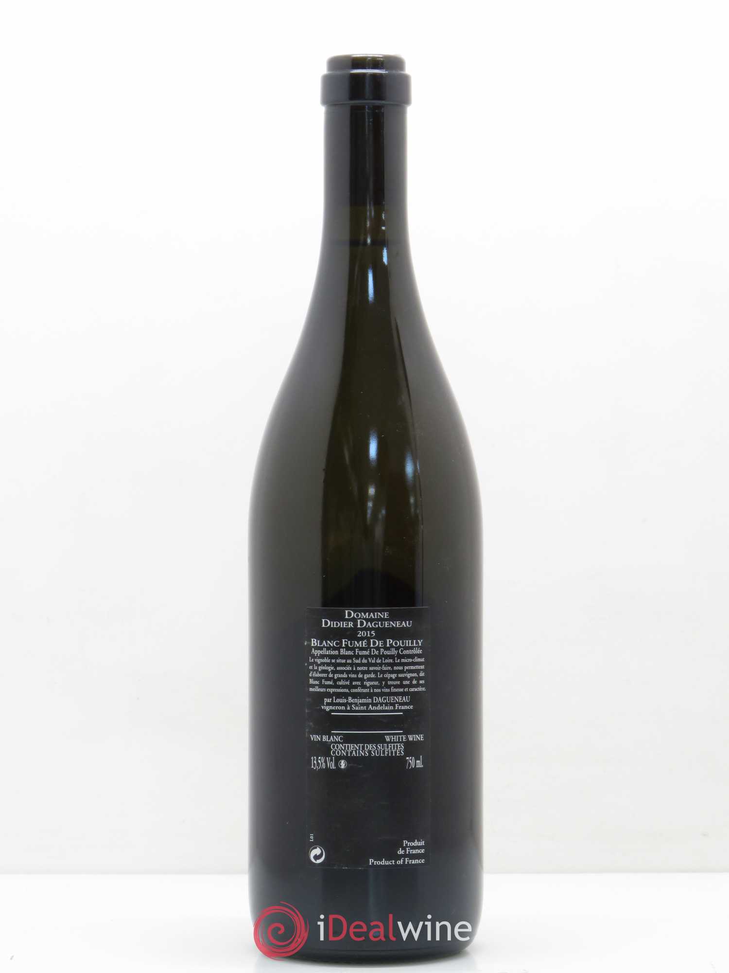 Vin de France (anciennement Pouilly-Fumé) Silex Dagueneau (Domaine Didier - Louis-Benjamin) 2015 - Lot de 1 bouteille - 1