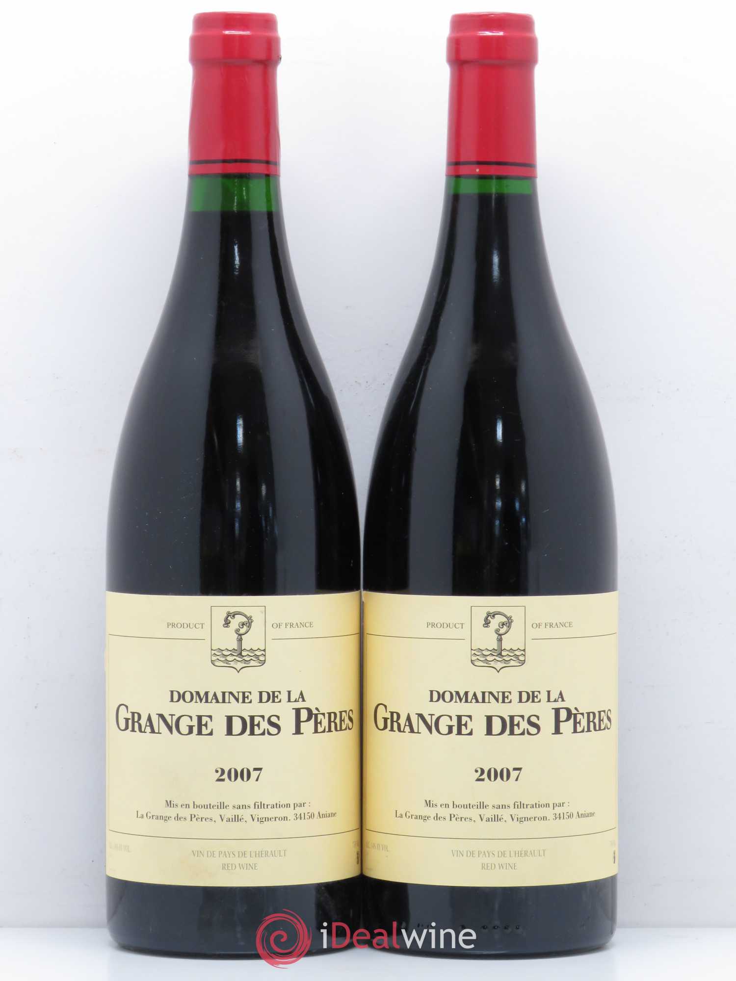 Pays d'Hérault Grange des Pères Laurent Vaillé 2007 - Lot de 2 bouteilles - 0