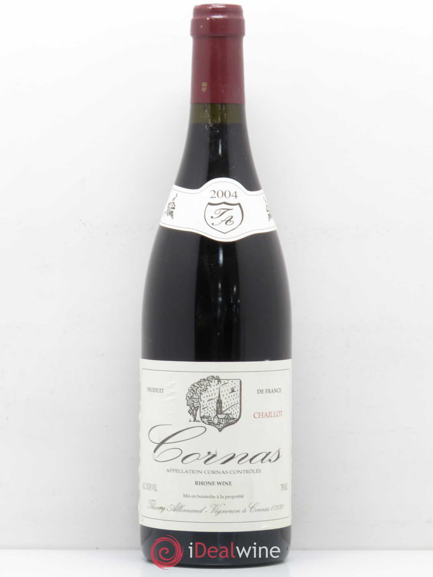 Cornas Chaillot Thierry Allemand 2004 - Lot de 1 bouteille - 0