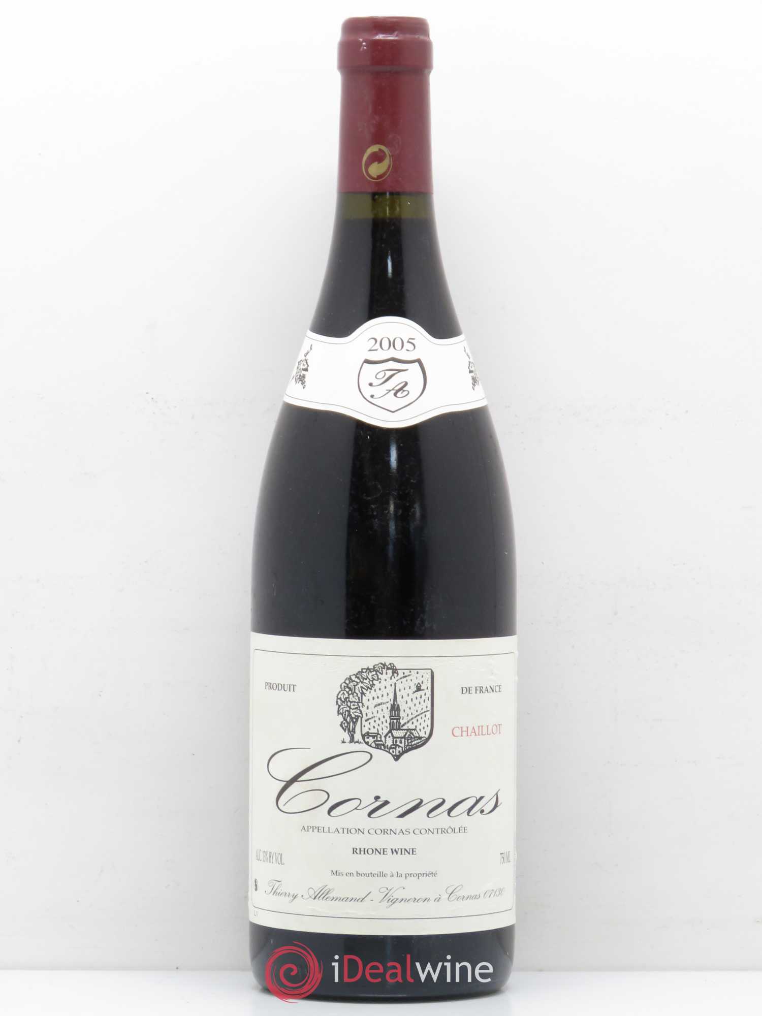 Cornas Chaillot Thierry Allemand 2005 - Lot de 1 bouteille - 0