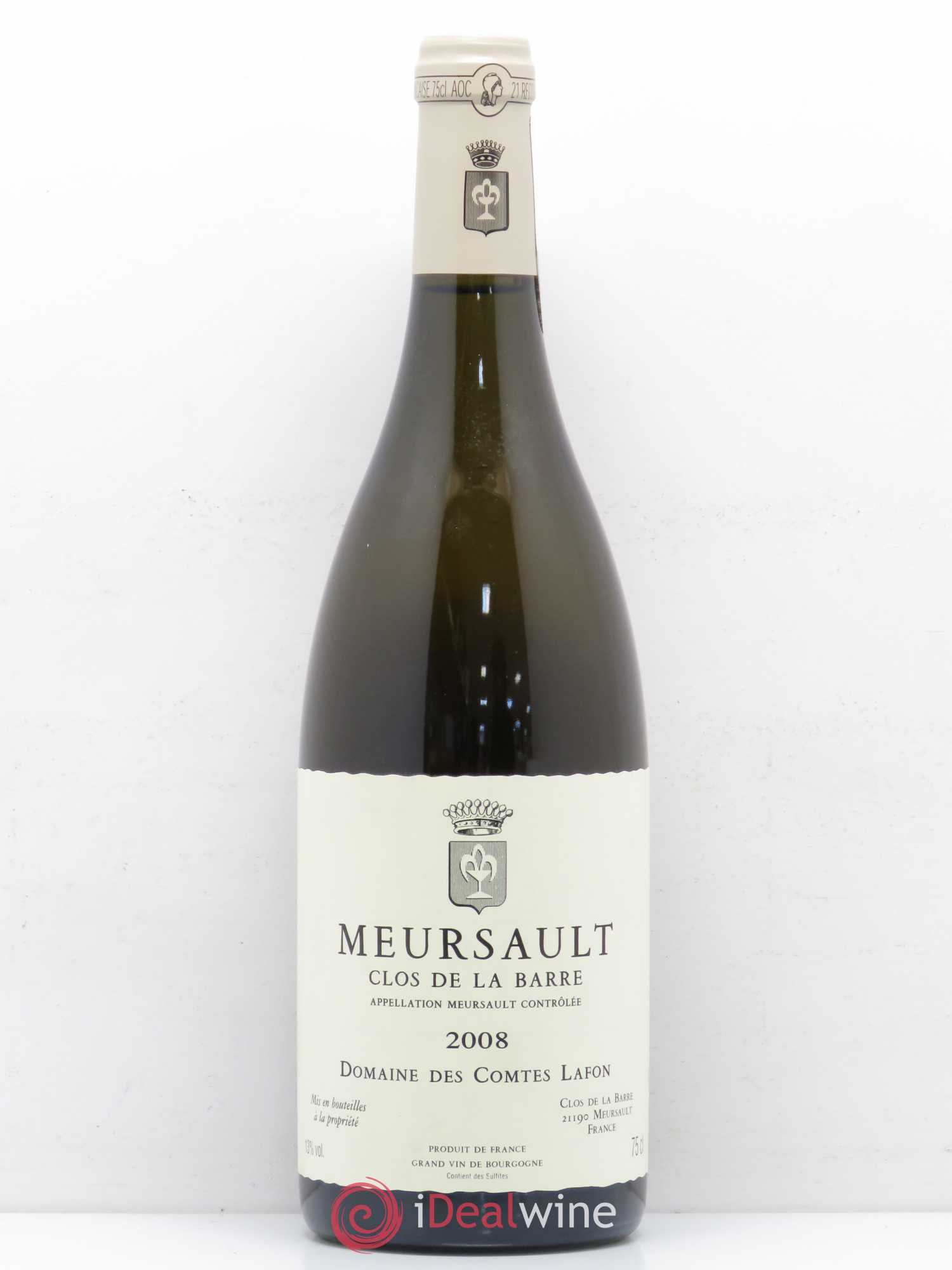 Meursault Clos de la Barre Comtes Lafon (Domaine des) 2008 - Lot de 1 bouteille - 0
