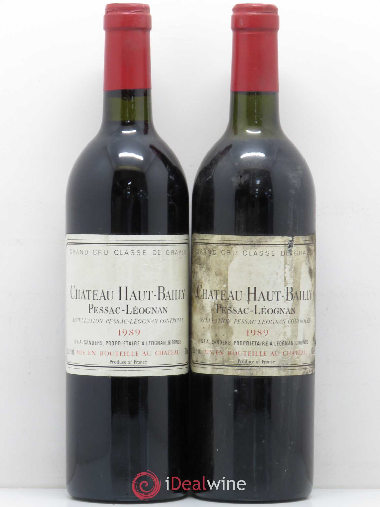 Château Haut-Bailly Cru Classé de Graves 1989 - Lot de 2 bouteilles - 0