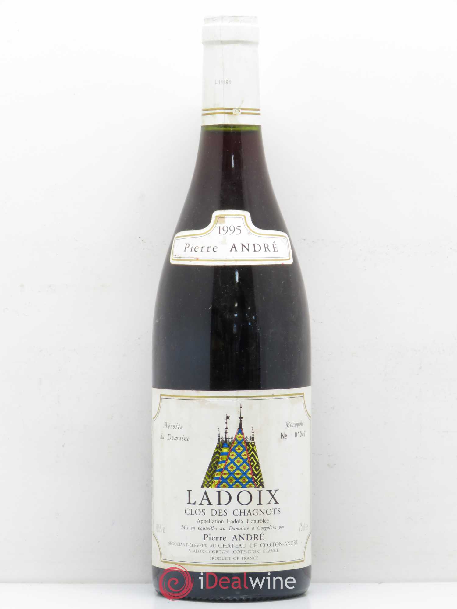 Ladoix 1er Cru Clos des Chaignots Domaine Pierre André 1995 - Posten von 1 Flasche - 0