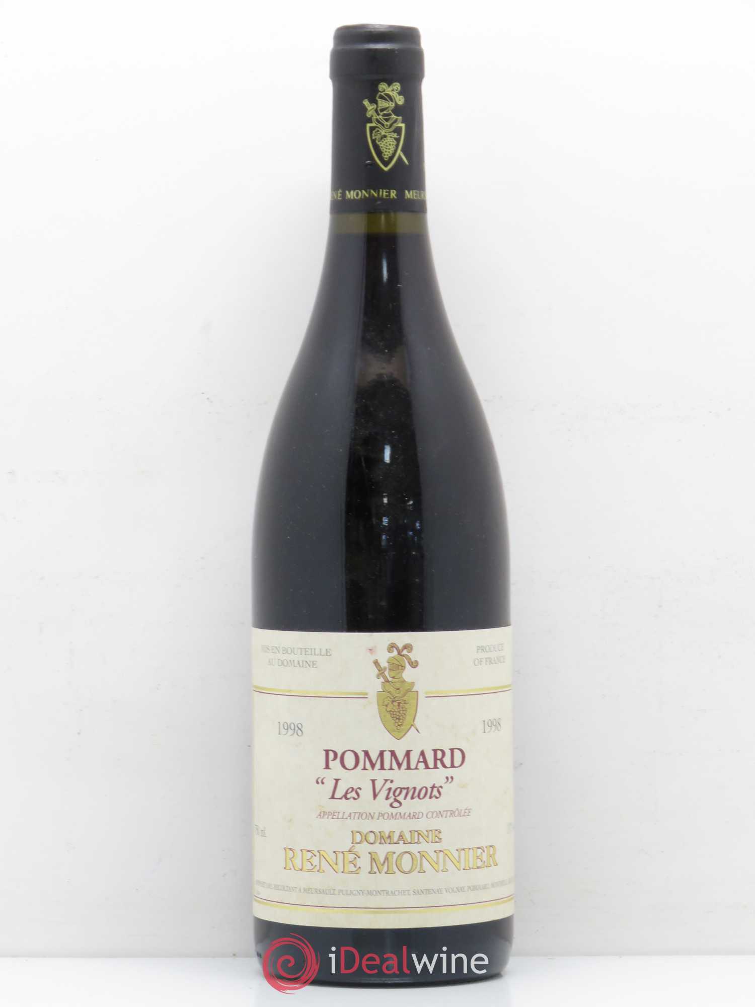 Pommard Les Vignots Domaine Rene Monnier 1998 - Posten von 1 Flasche - 0